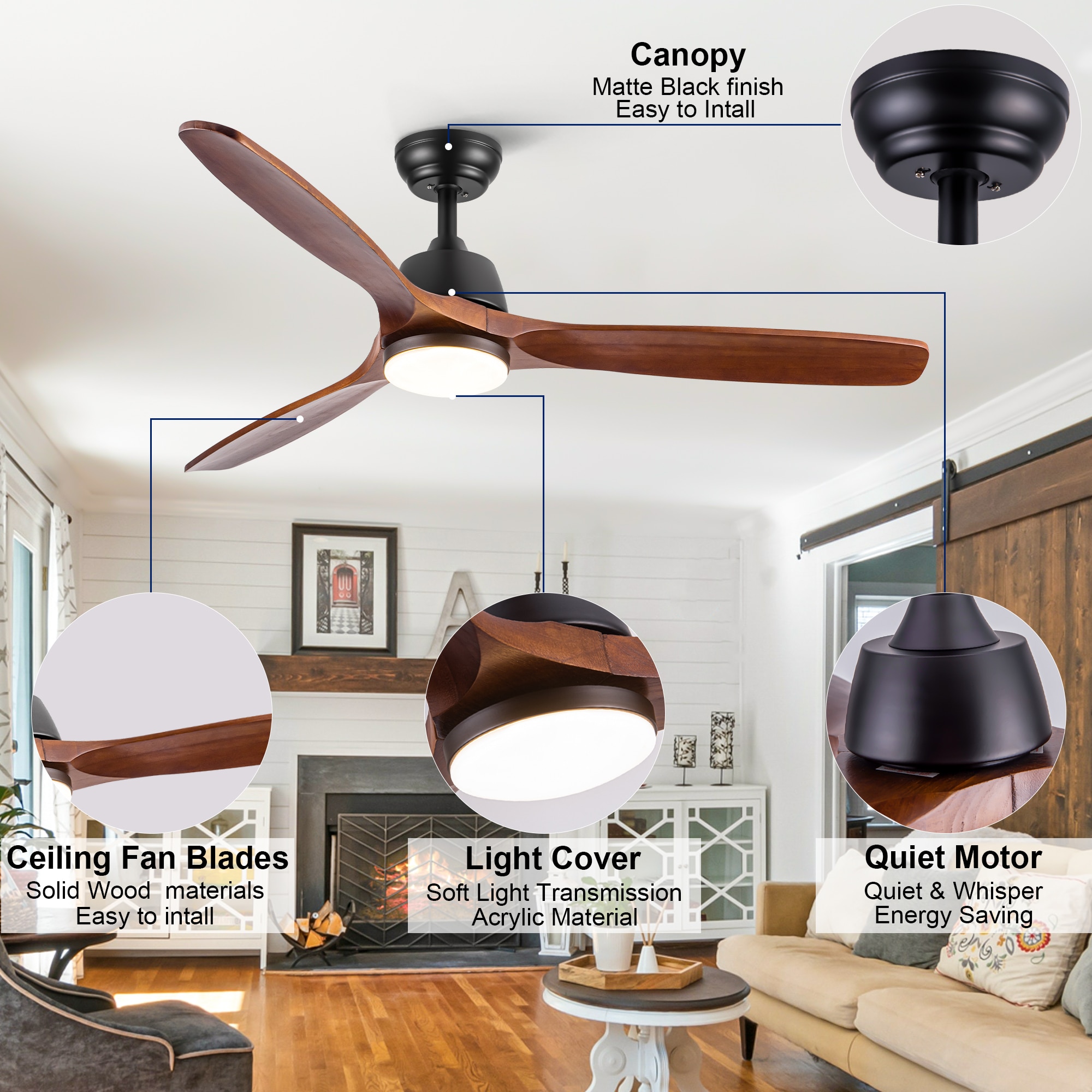 YUHAO LSDC1110BKM52 Ceiling-Fans - View #17