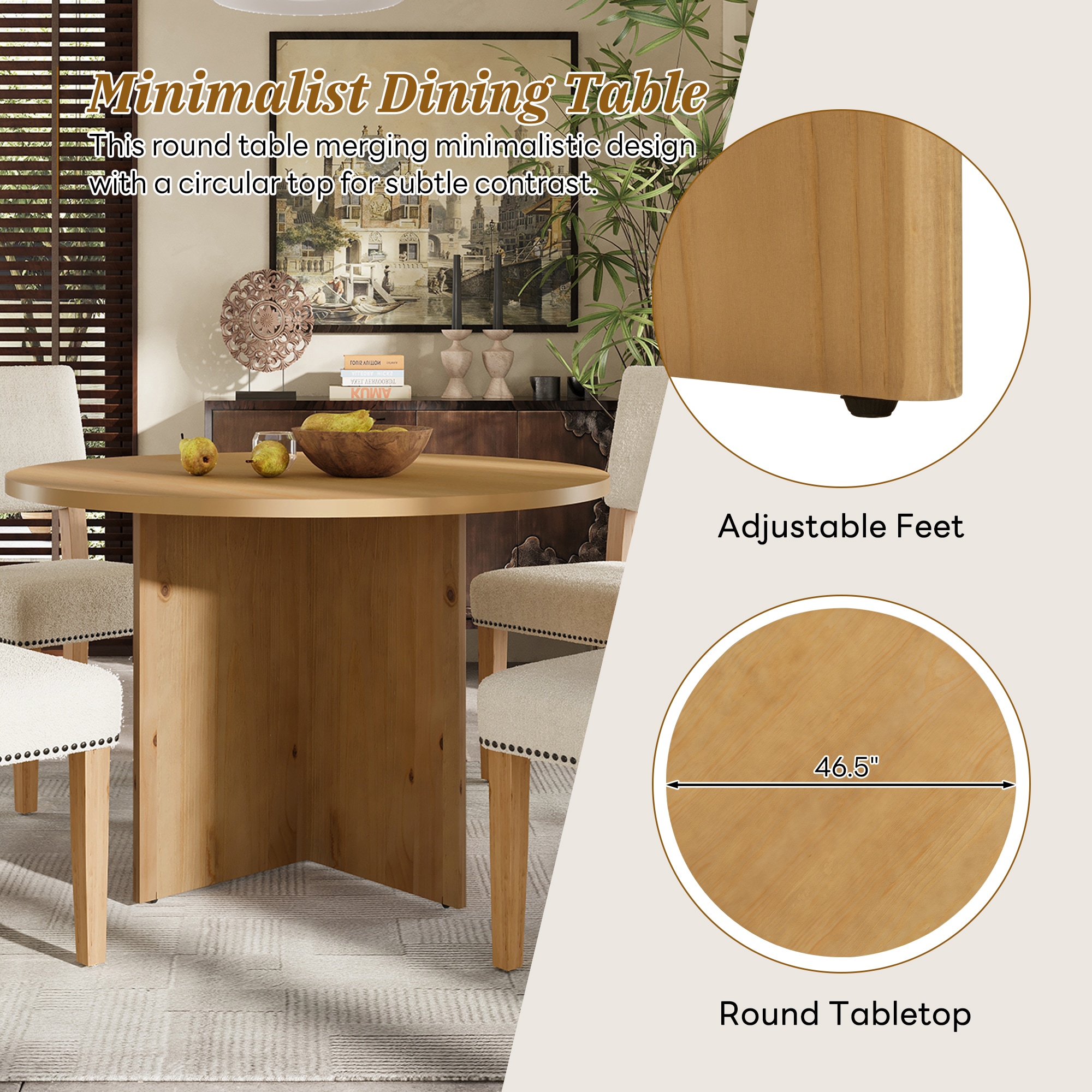 JIMSMAISON JMTMDTS19NT Dining-Sets - View #3