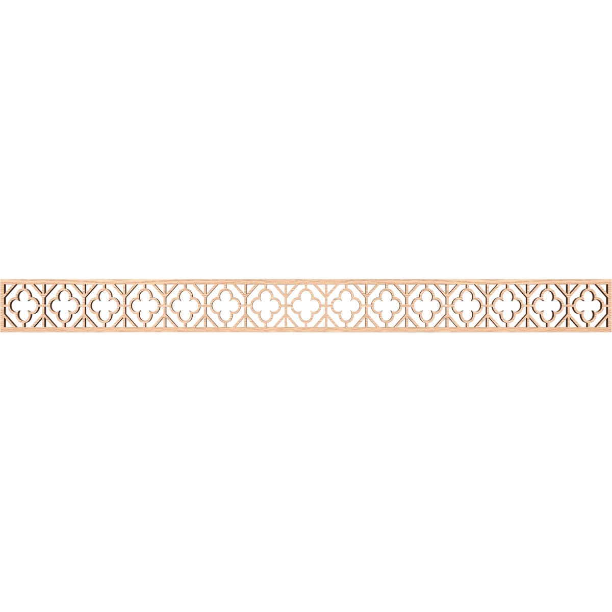 Ekena Millwork MLDB04X46HAZRO Hazelton Fretwork Flat Trim 4-in x 3.87-ft Red Oak Brown Unfinished 2157021 Pierced Wall Panel Moulding