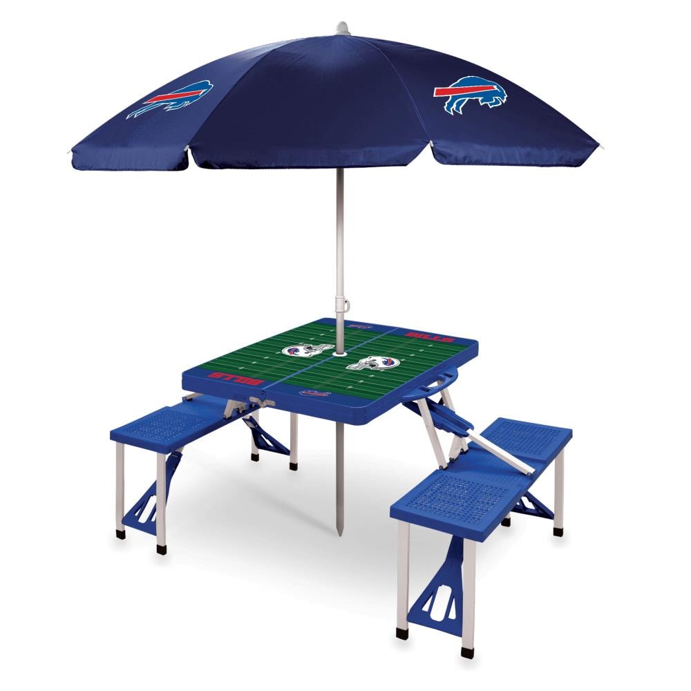 Picnic Time 811-02-139-045-2 Buffalo Bills 54-in Blue Plastic Rectangle Folding Picnic Table