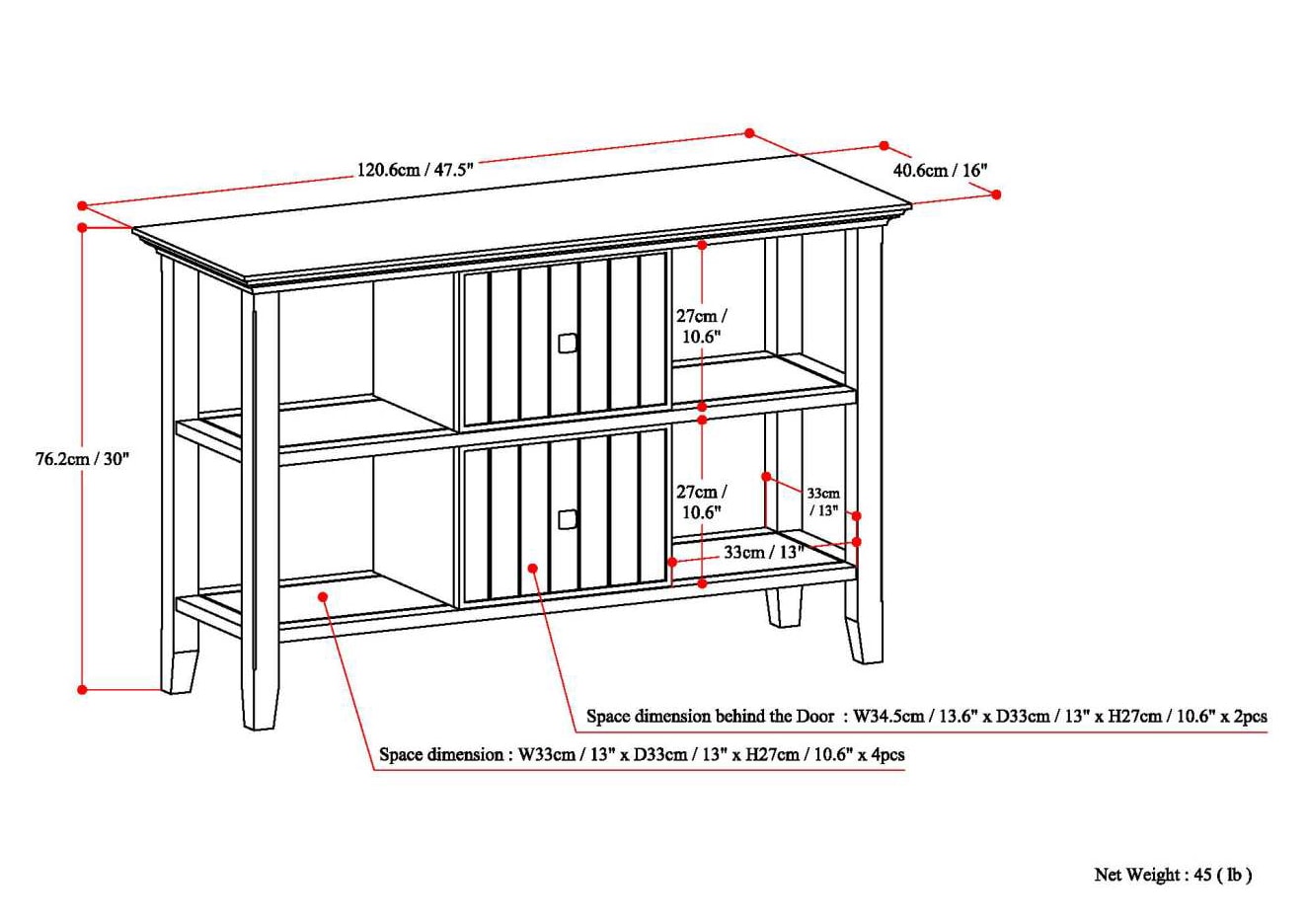 Simpli Home AXCRACA06-BRU Console-Sofa-Tables - View #5