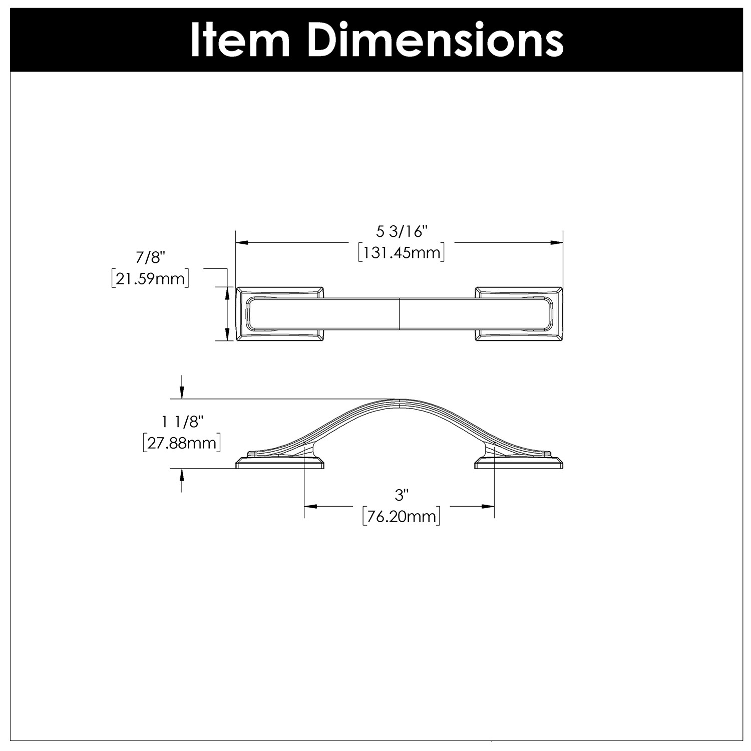 Hickory Hardware H078770SN-10B Cabinet-Pulls - View #4