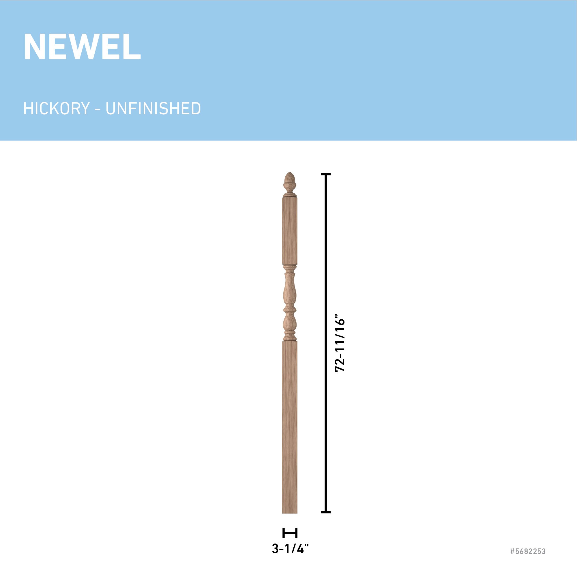 L.J. Smith Stair Systems LJP-3946-HK Interior-Stairpart-Newel-Posts - View #3