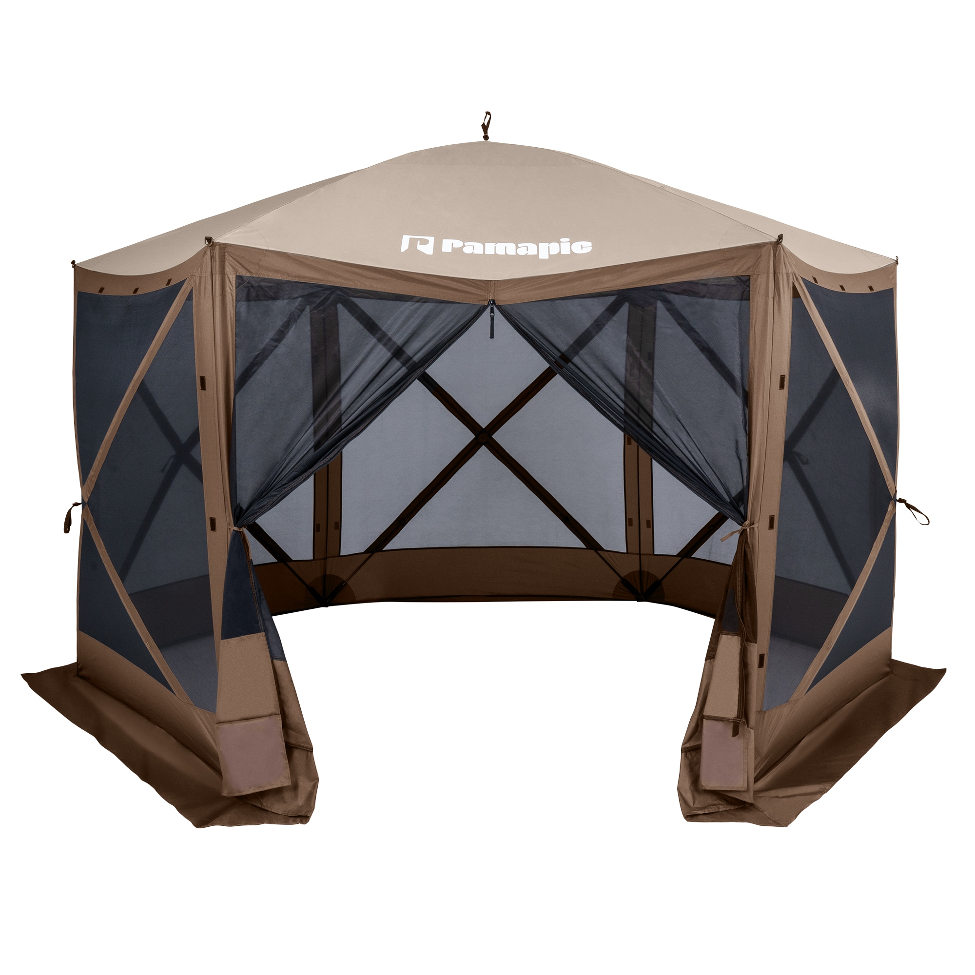 PamaPic ZP-BLZ-WL1 12-ft x 12-ft Brown Soft Top Roof
