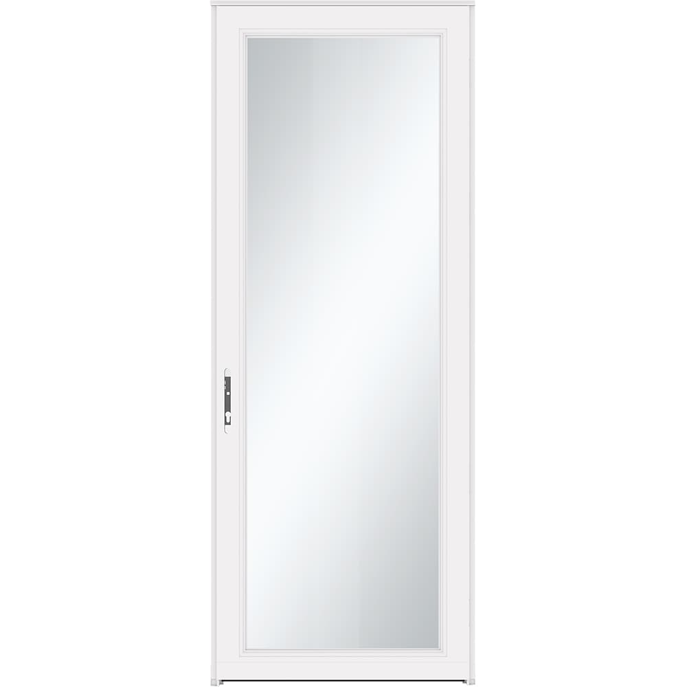 Signature Selection 36-in x 96-in White Full-view Interchangeable Screen Aluminum Storm Door | - LARSON 14904039R