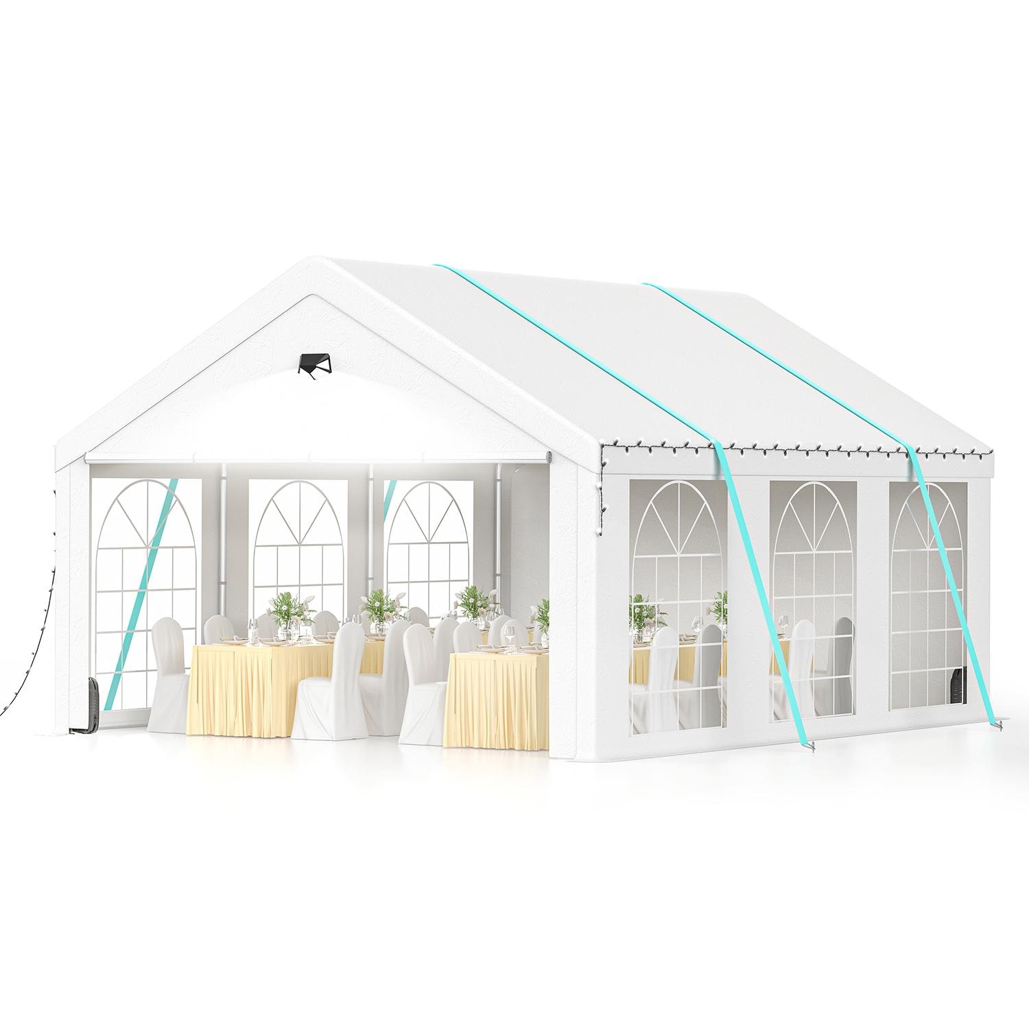 Bayfeve BFGH-42142-PCS 20-Feet x 10-Feet Rectangle White Party canopy