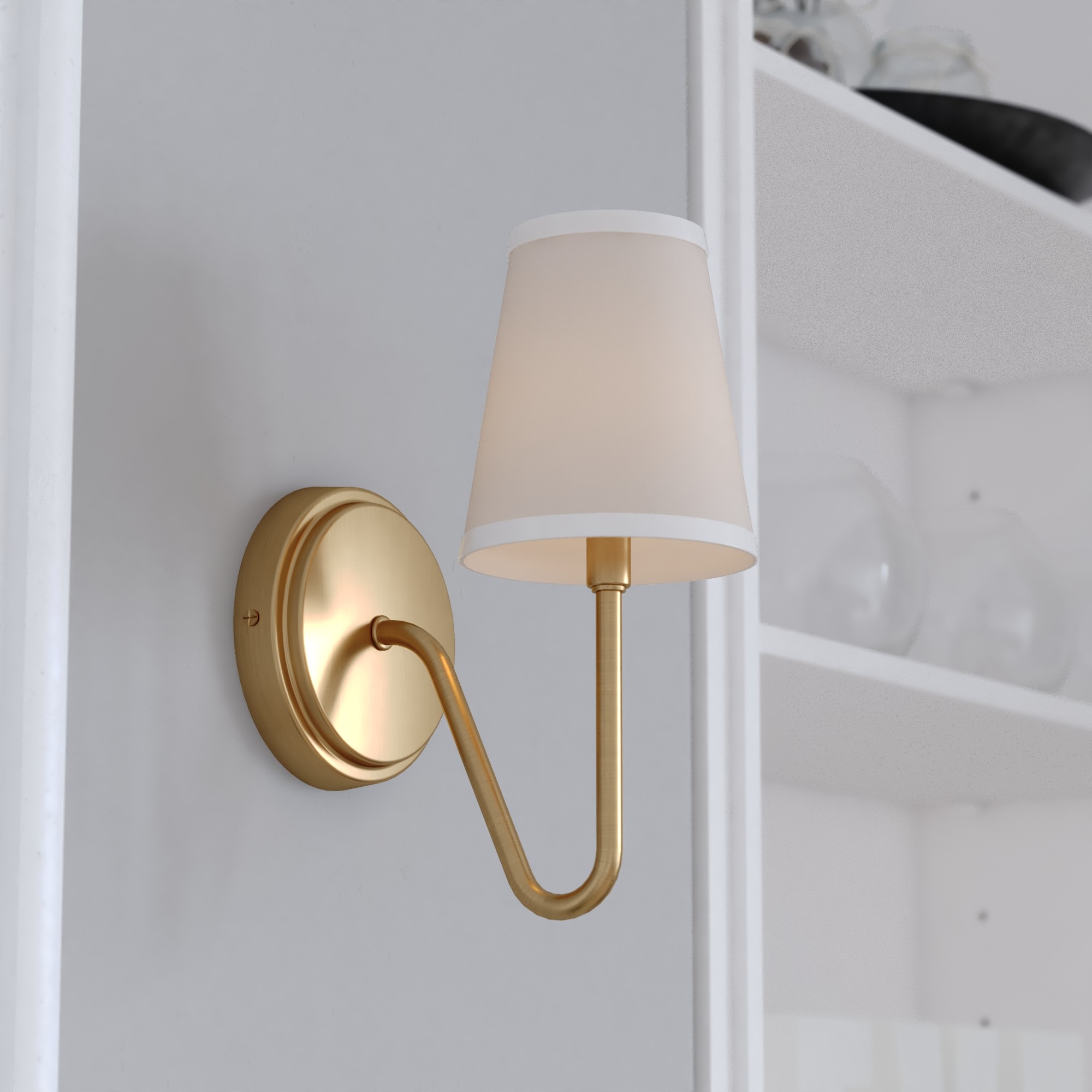 Cascadia W0473 Briar 5-in W 1 -Light Satin Brass Wall Sconce
