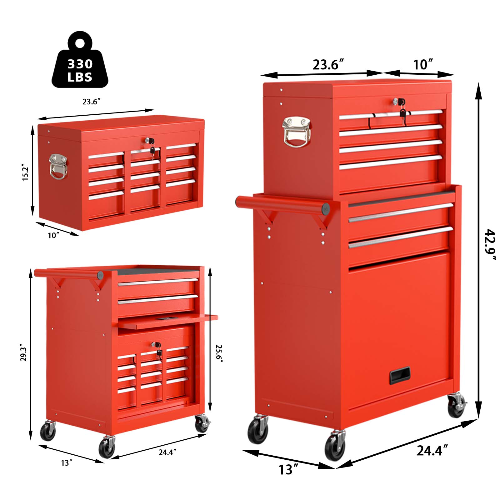 RaDEWAY TH111207-RD Tool-Cabinets - View #3