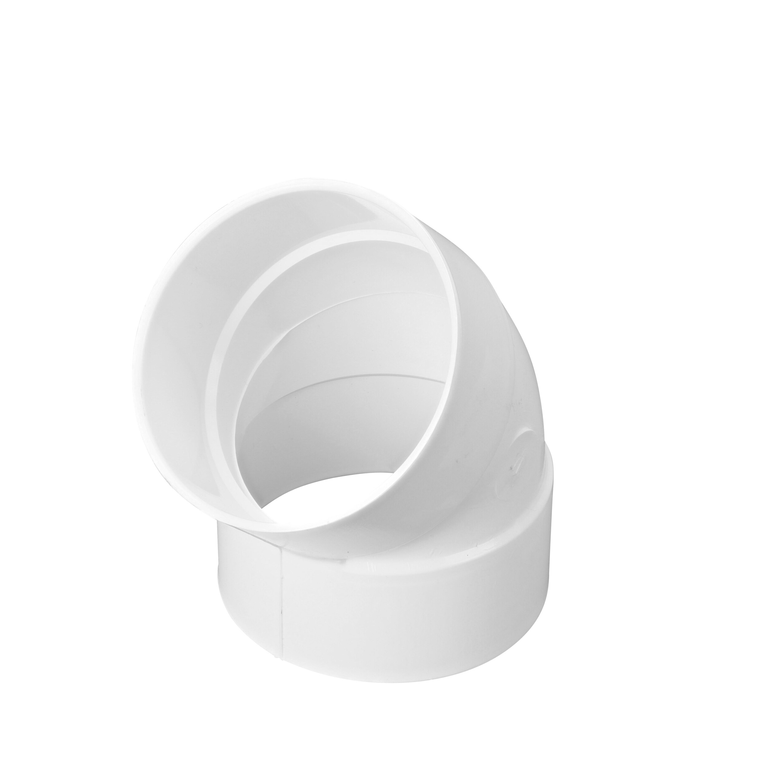 NDS PVC Sewer and Drain 45 Degree Elbow, 4 in. Hub X Hub