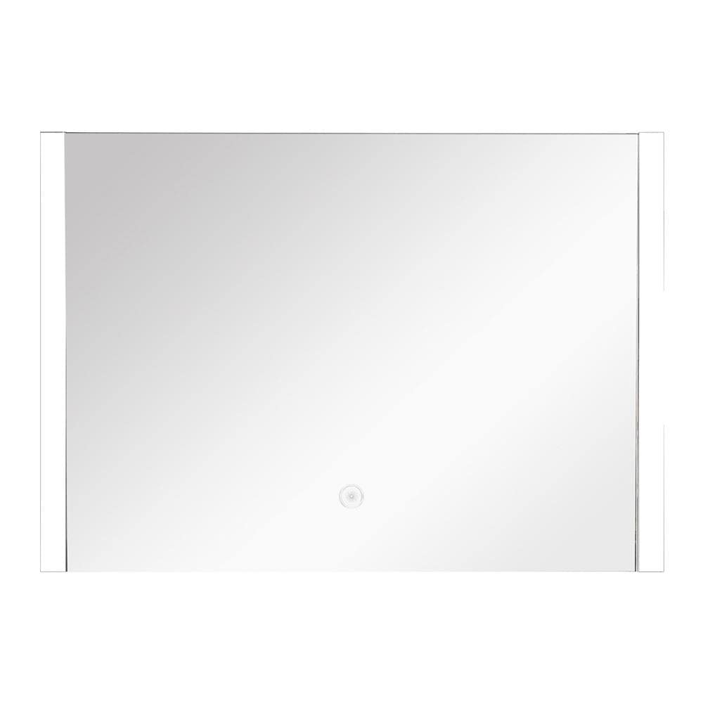 Transolid TLME3524 Ethan 35.43-in x 24.02-in Lighted Silver Frameless Bathroom Vanity Mirror