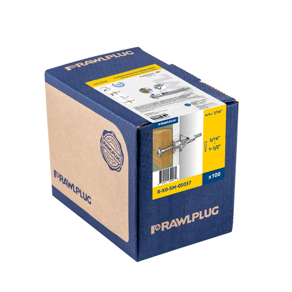 Rawlplug R-X0-SM-05037 RAWLANCHOR 90-lbs. 3/16-in x 1-1/2-in Anchors 100 -Pack