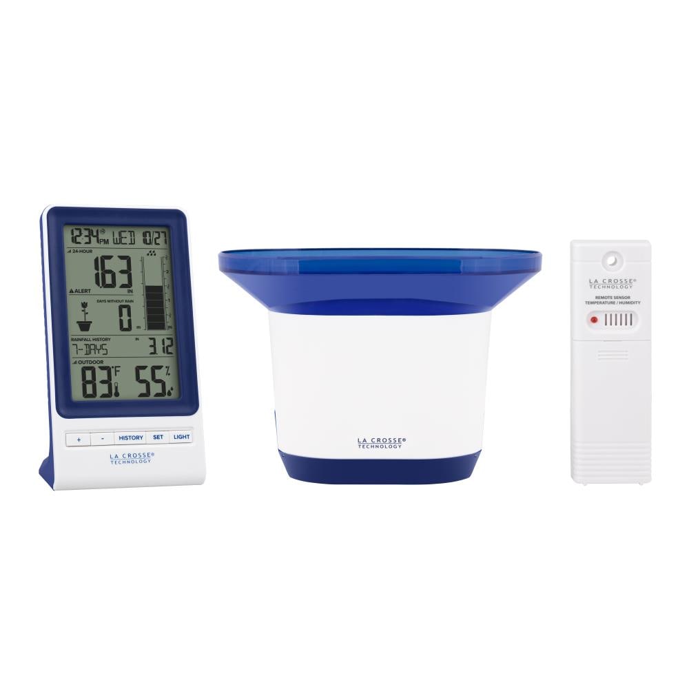 La Crosse 104-288BL-TBP Blue Analog Thermometer and Humidity Gauge