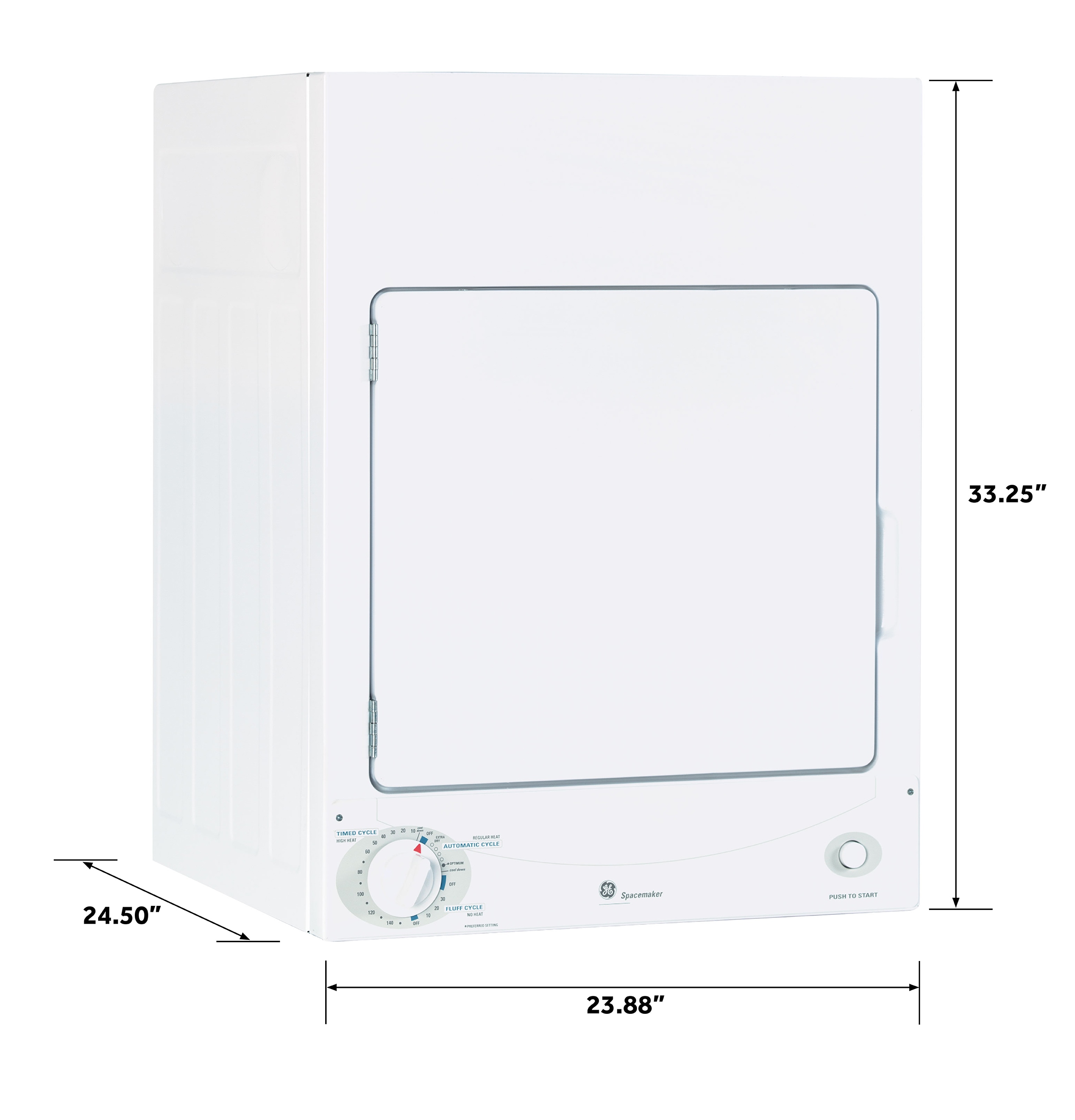 GE DSKS333ECWW Elec-Dry - View #4