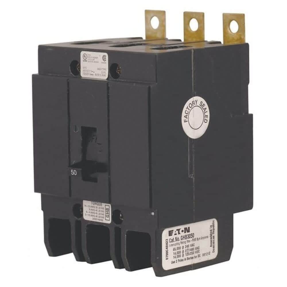 Eaton  Miniature Circuit Breaker GHB Series 60A 3 Pole 277/480V AC 14kA at 277/480V AC GHB3060