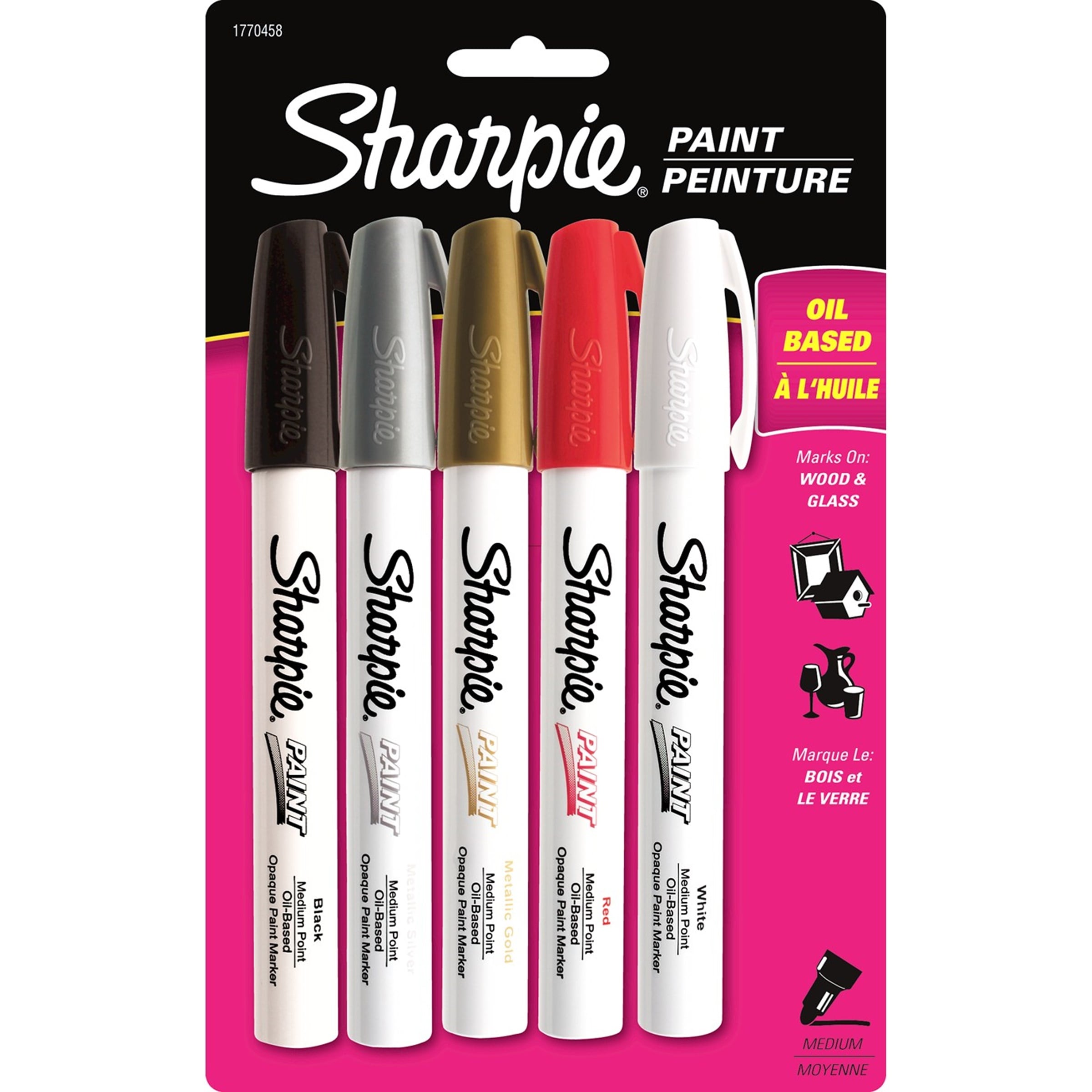 Sharpie Oil-based 5-Pack Medium Point Paint Pen/Marker in the Writing  Utensils department at