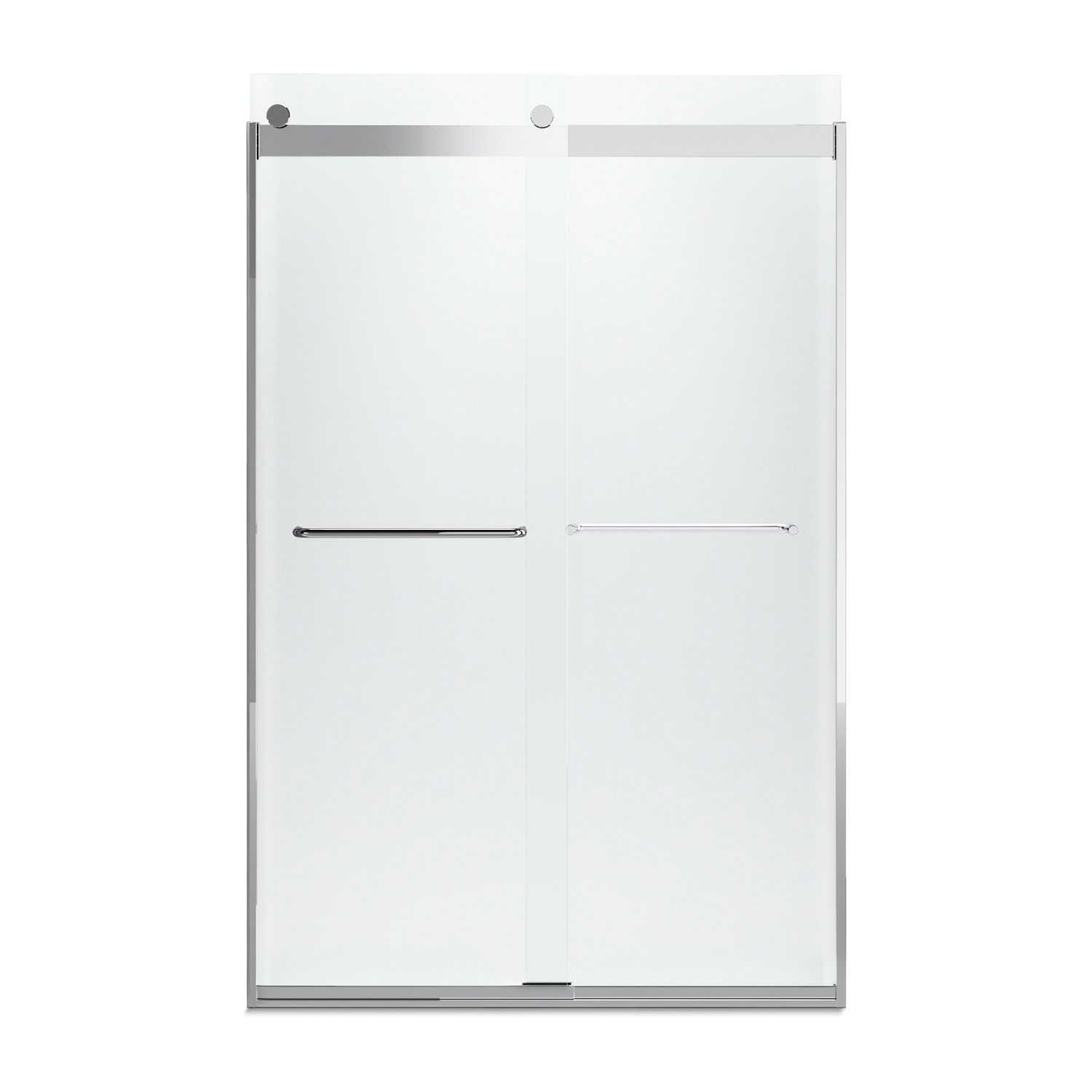 KOHLER Levity 74-in H Sliding Bright Silver Shower Door (Privacy Glass ...