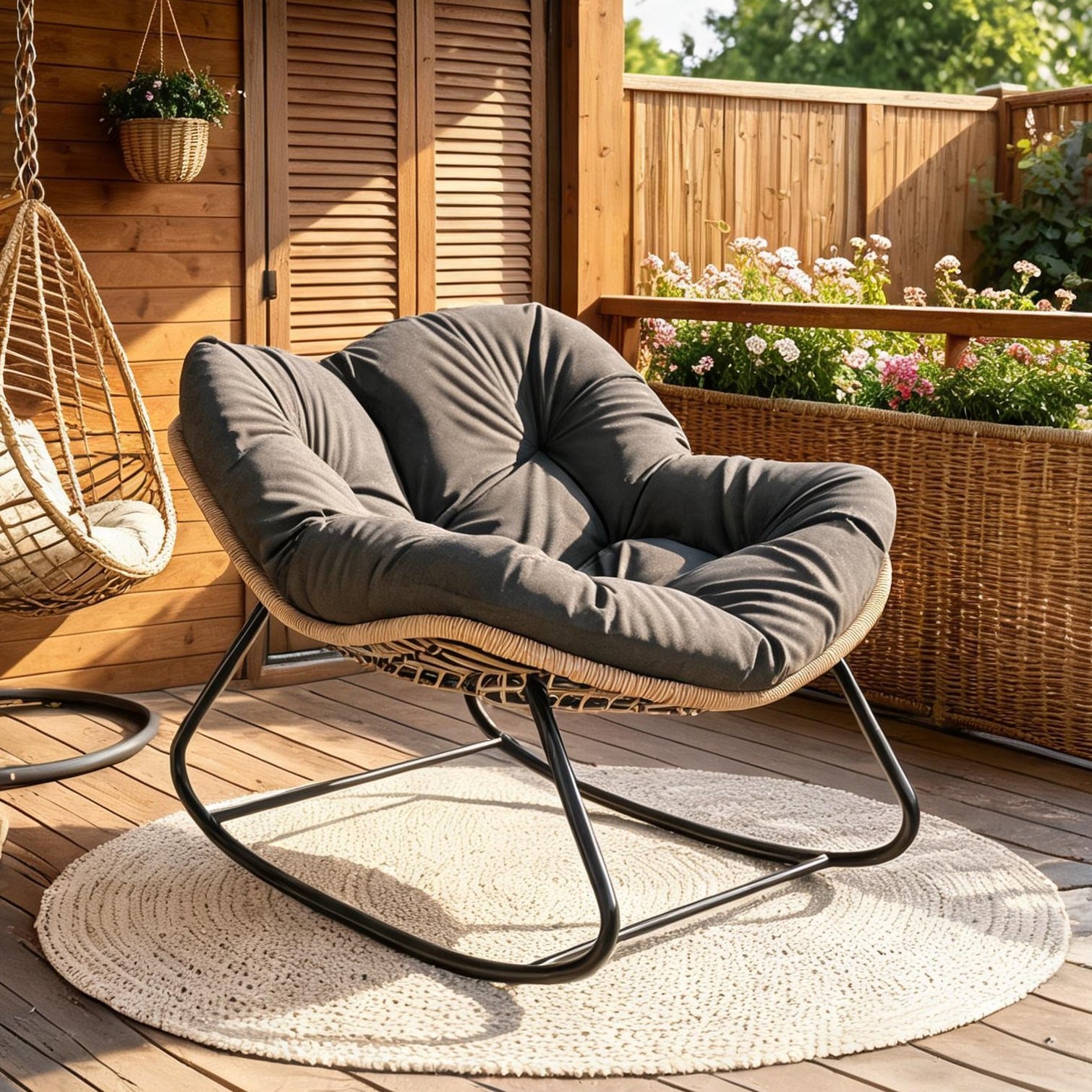 sunjurt Benche combining Metal Frame and Dark with Outdoor Relaxation ...