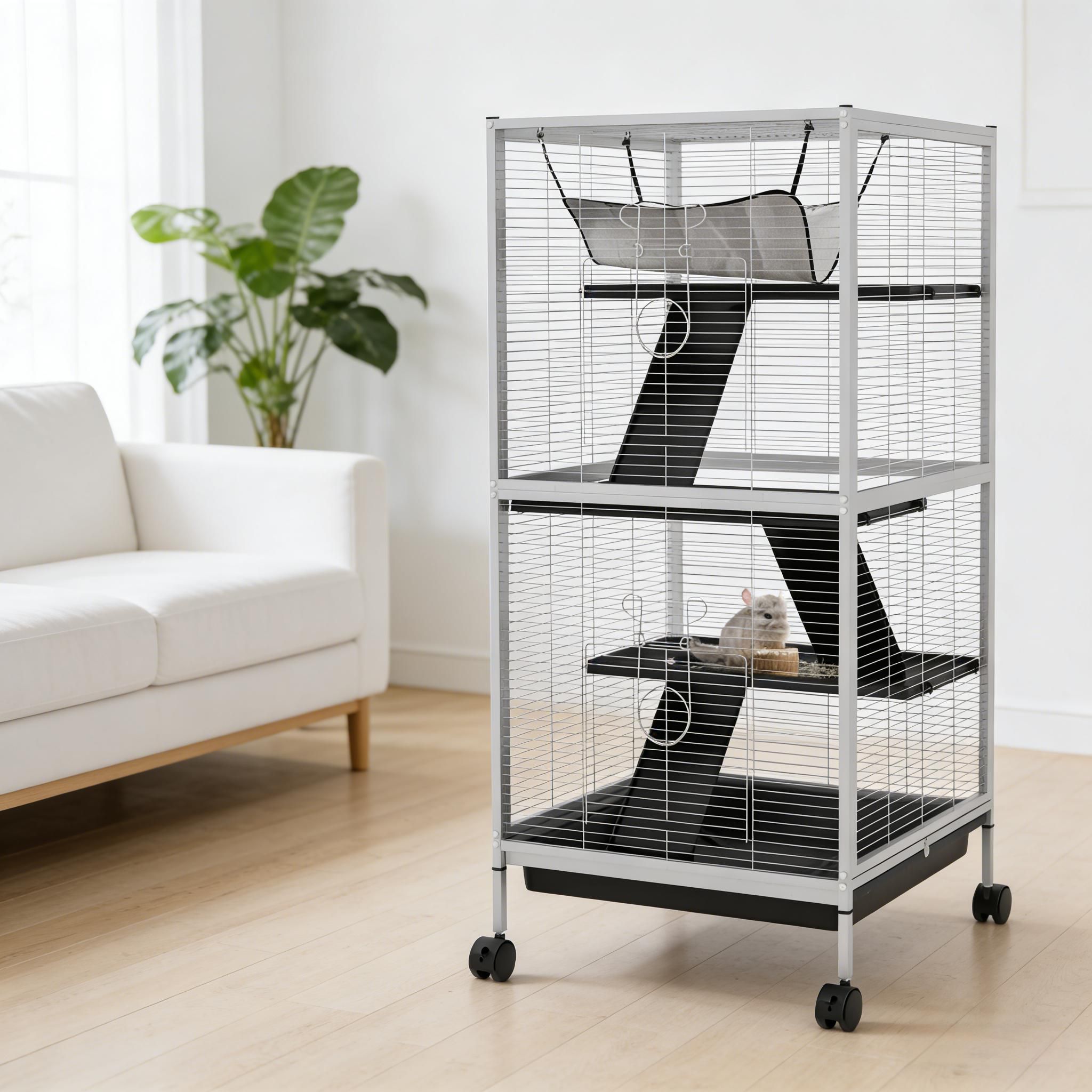 Blisstyle Spacious Pet House Rolling Small Animal Hutch Cage Small Pet Hutch