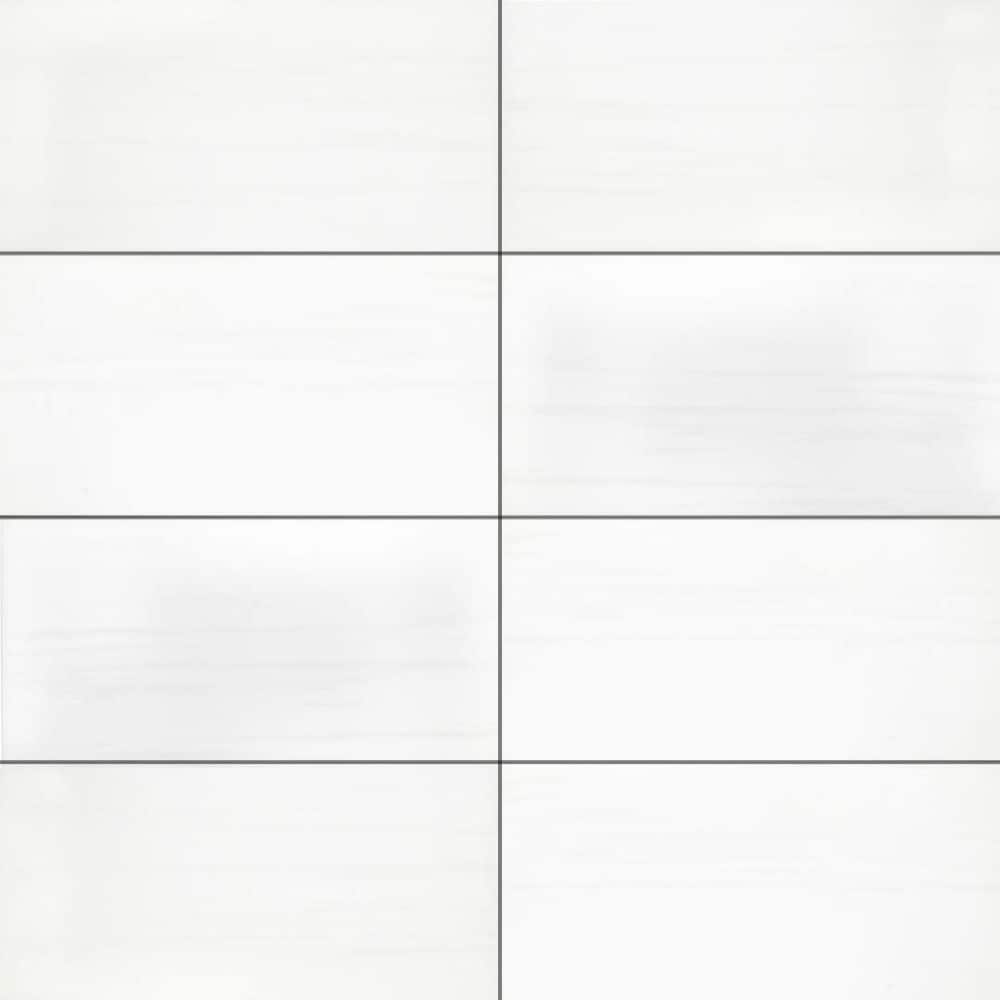 The Tile Life Evoque Bianco 12-in x 24-in Polished Porcelain Marble look Floor and Wall Tile ( 11.62-sq ft / Carton )
