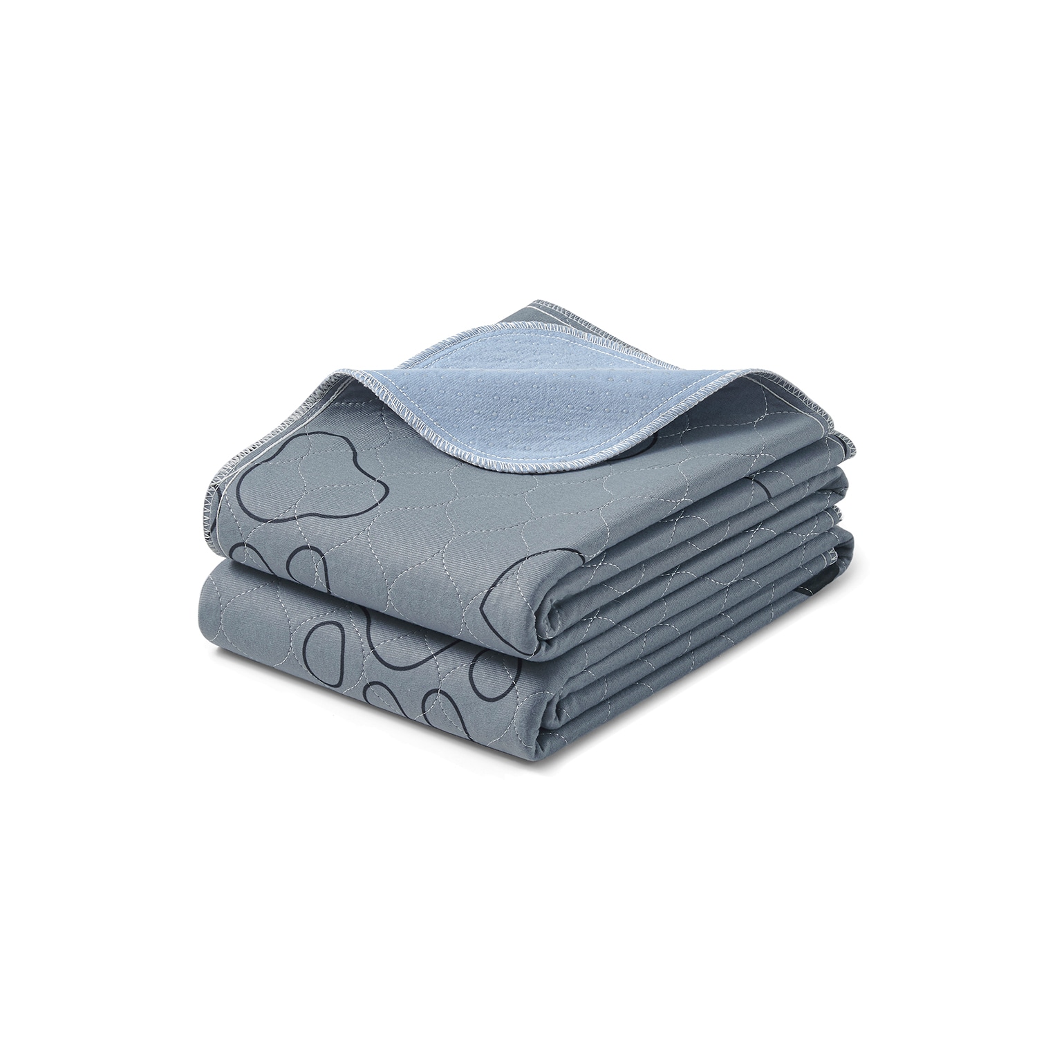 Slickblue - 2 Pack Quilted Dog Pee Pads (48 x 36 Inch) Reusable Polyester Absorbent Waterproof Ma...