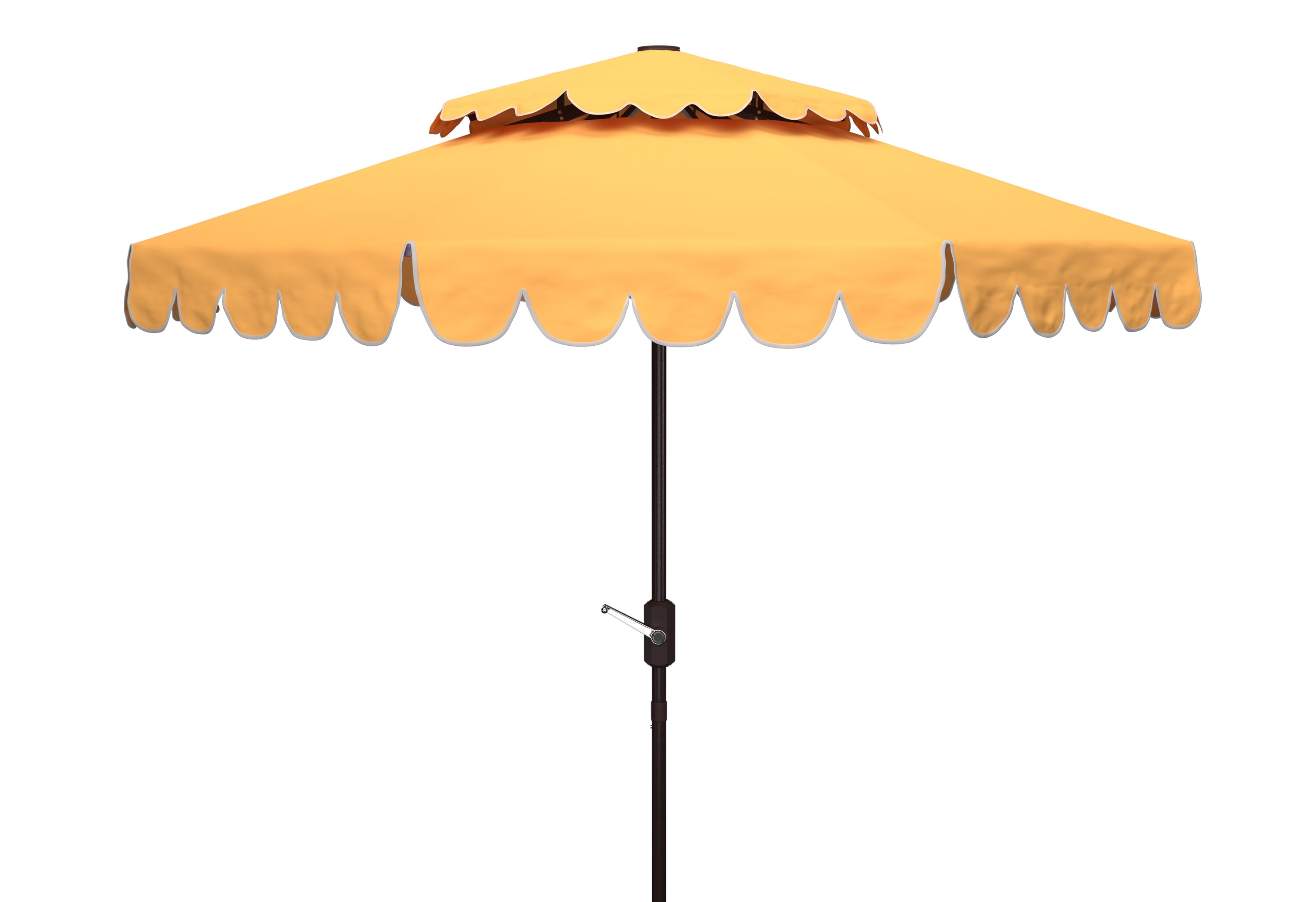Safavieh PAT8210D 8.43-ft Aluminum Yellow Auto-tilt Market Patio Umbrella