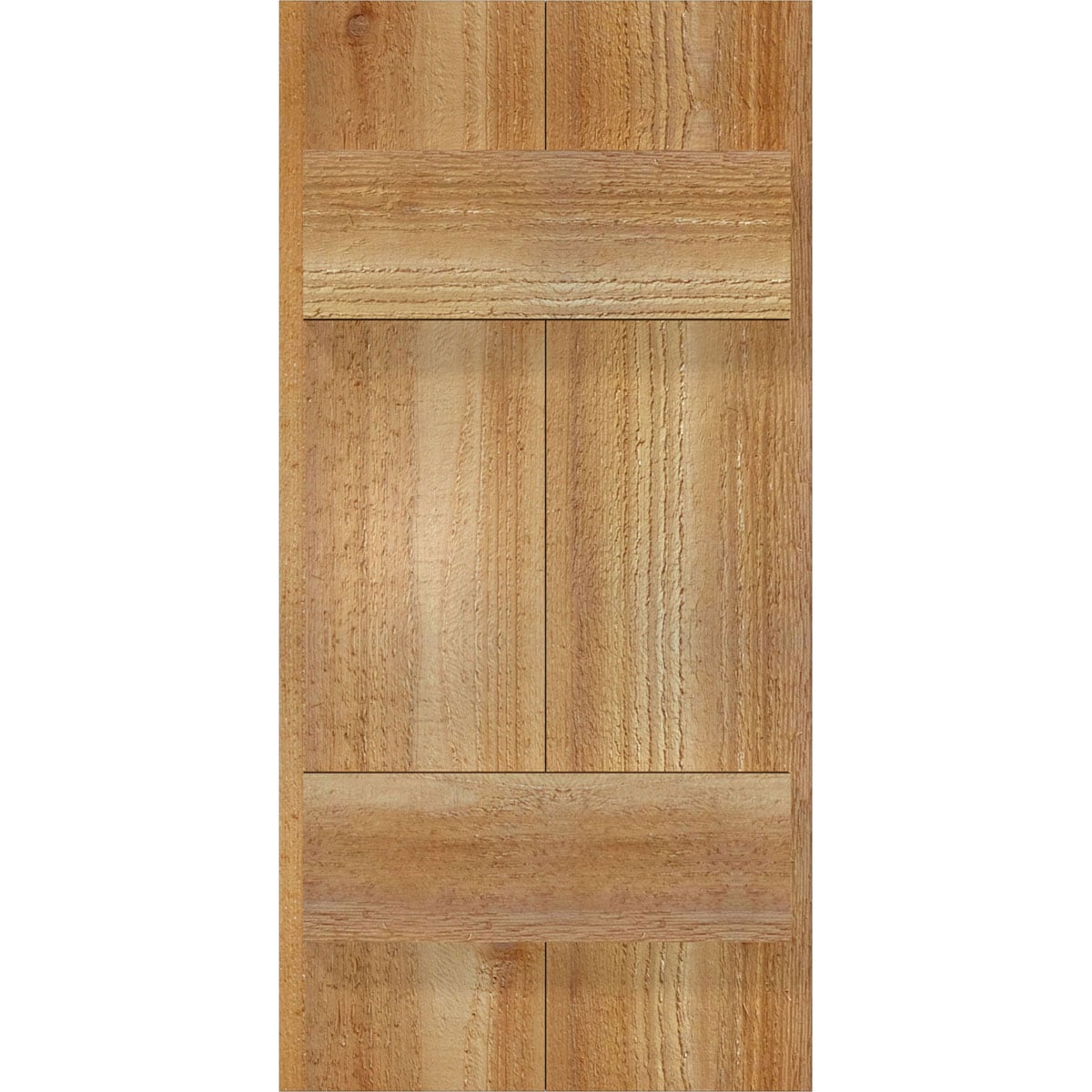 Ekena Millwork RBJ06S11X022RWR 10.75-in W x 22-in H Unfinished Paintable/Stainable Board and batten Wood Exterior Shutters ( 2 -Pack )