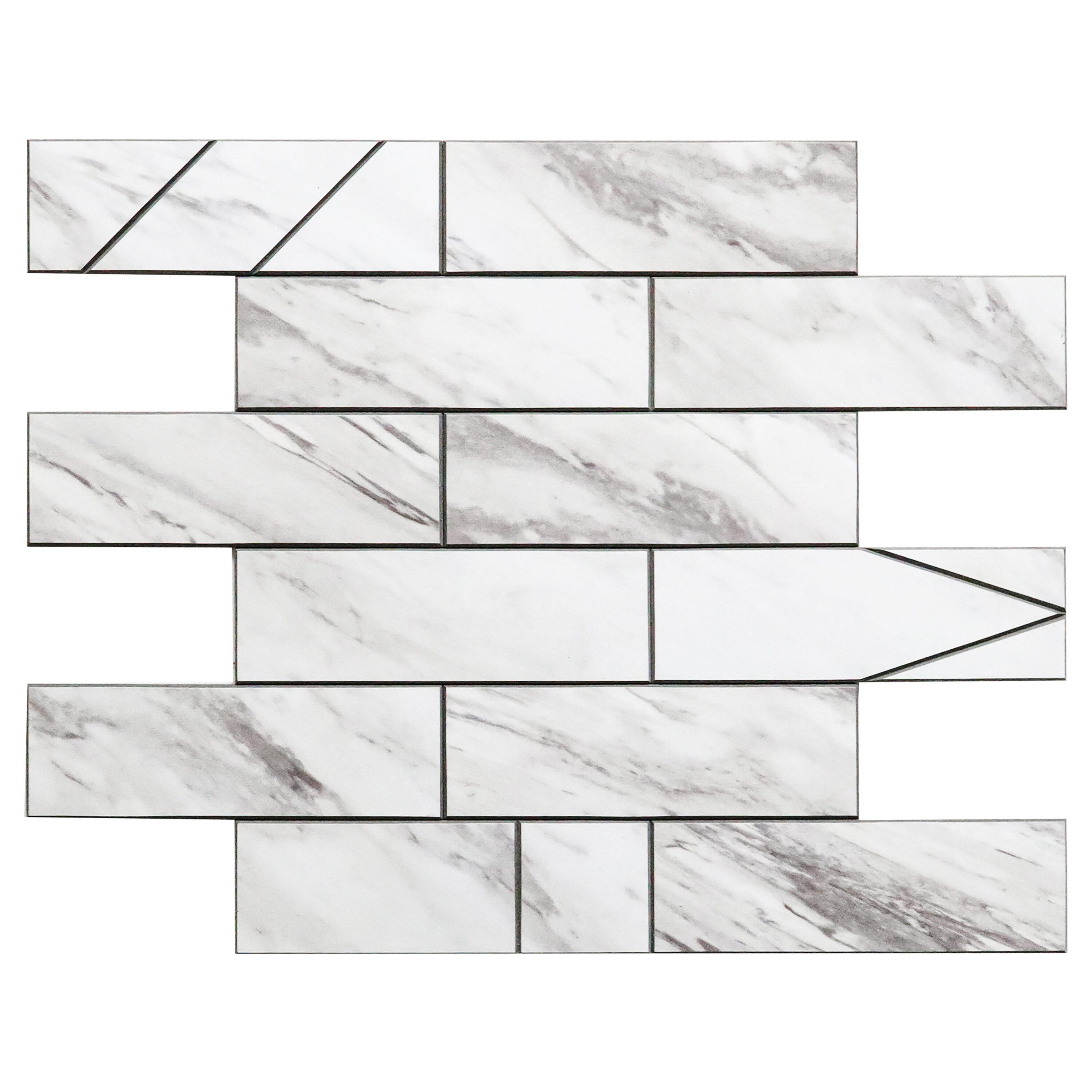 Avant Decor STC032-SMP Sample- Multi-color 4-in x 4-in Marble Look Wall Tile