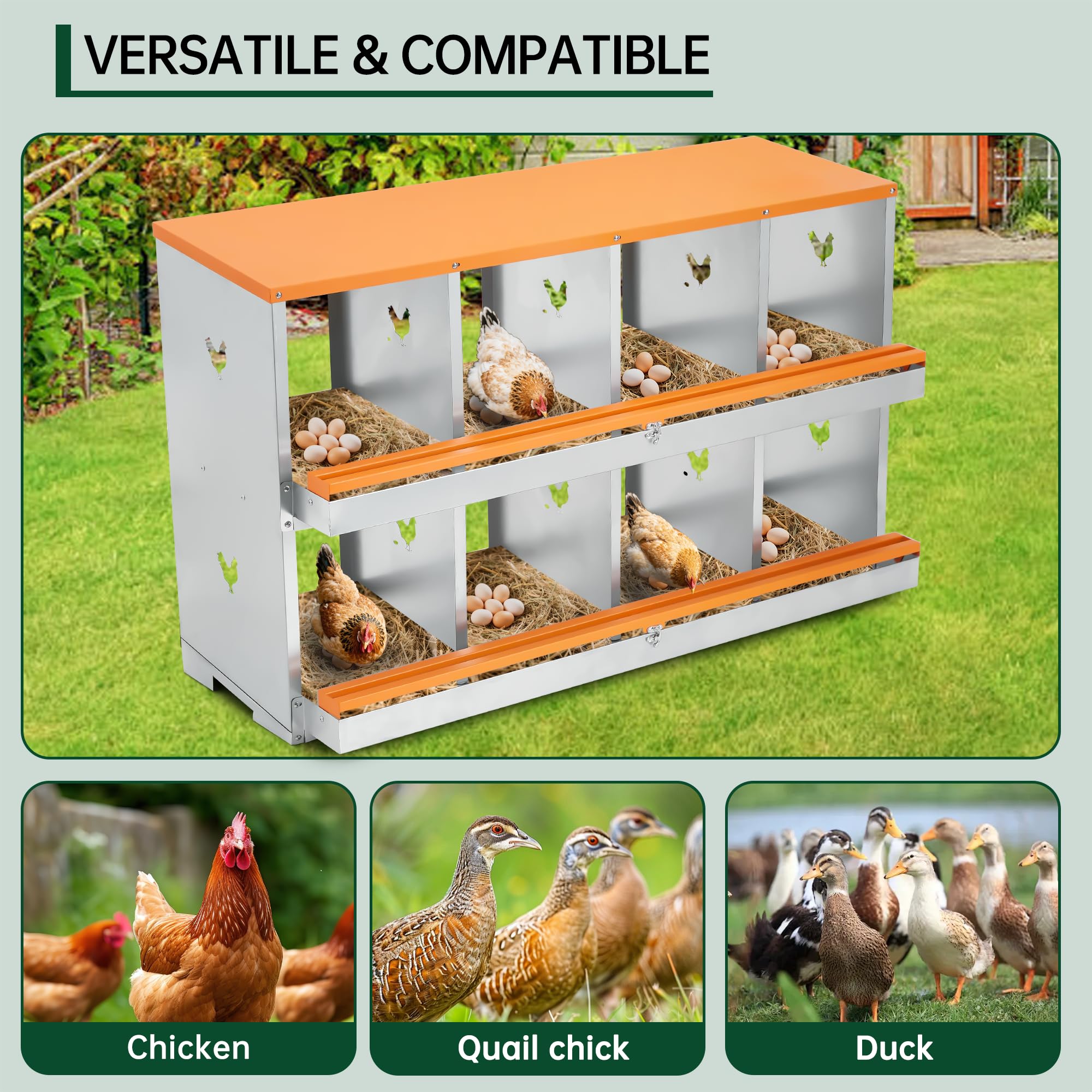 Garvee 09GXFCHBNL-407 Chicken-Coops-Rabbit-Hutches - View #4