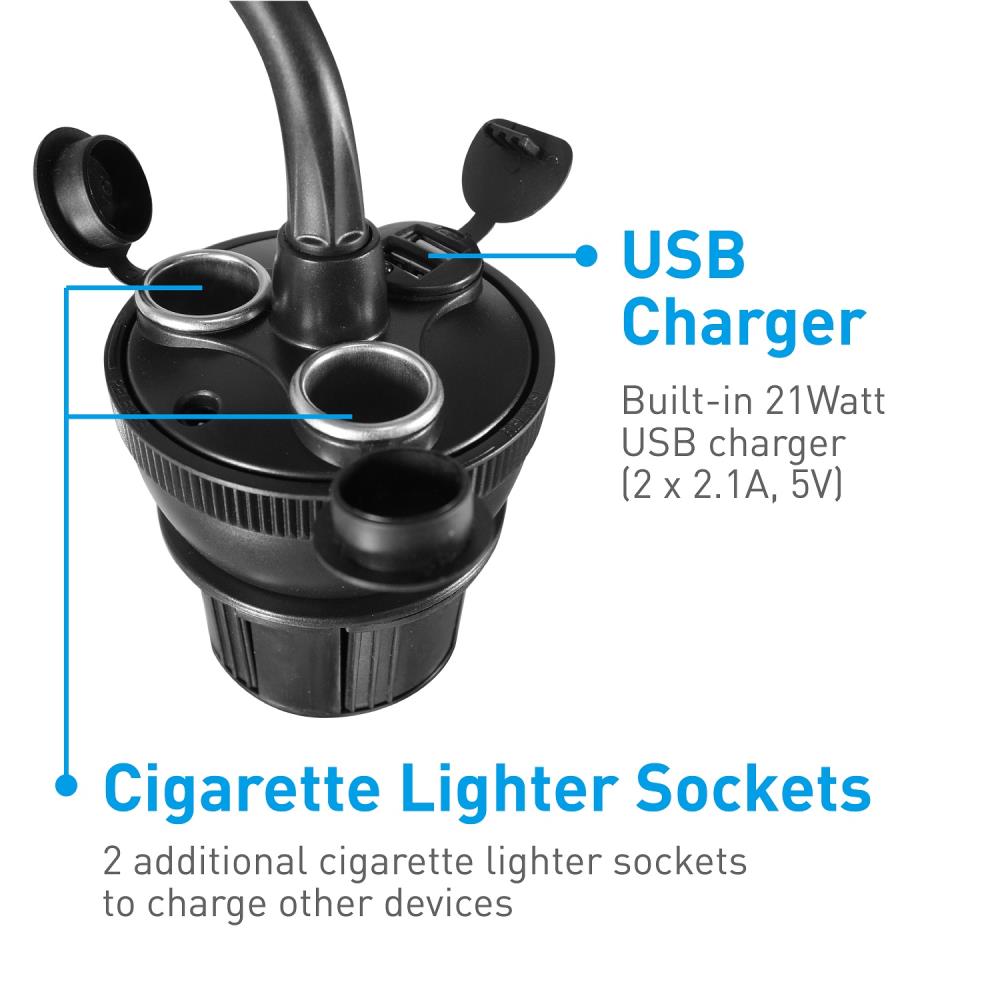 ProHT Universal Cigarette Lighter Magnet Phone Mount with 3-USB Charging  Ports 05373 - The Home Depot