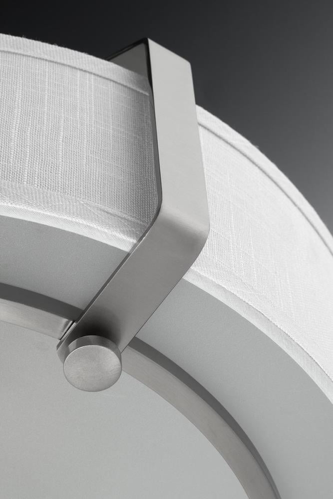 Brushed Nickel 6-Light Drum Pendant with Glass Diffuser