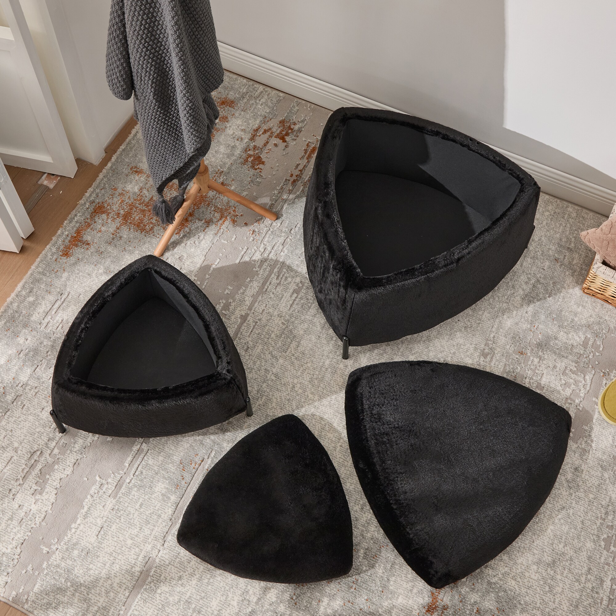 Aortzio HM-T4045-BLACK Indoor-Ottomans - View #7