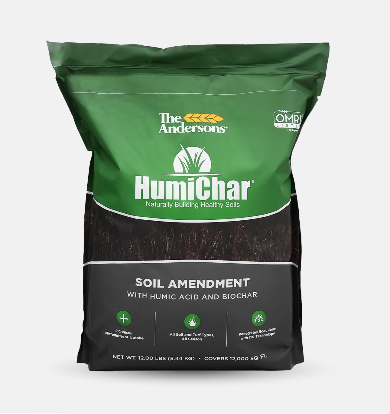 CJGQ Organic Soil Amendment with Humic Acid and Biochar 12 lb Bag Covers 12000 Sq Ft