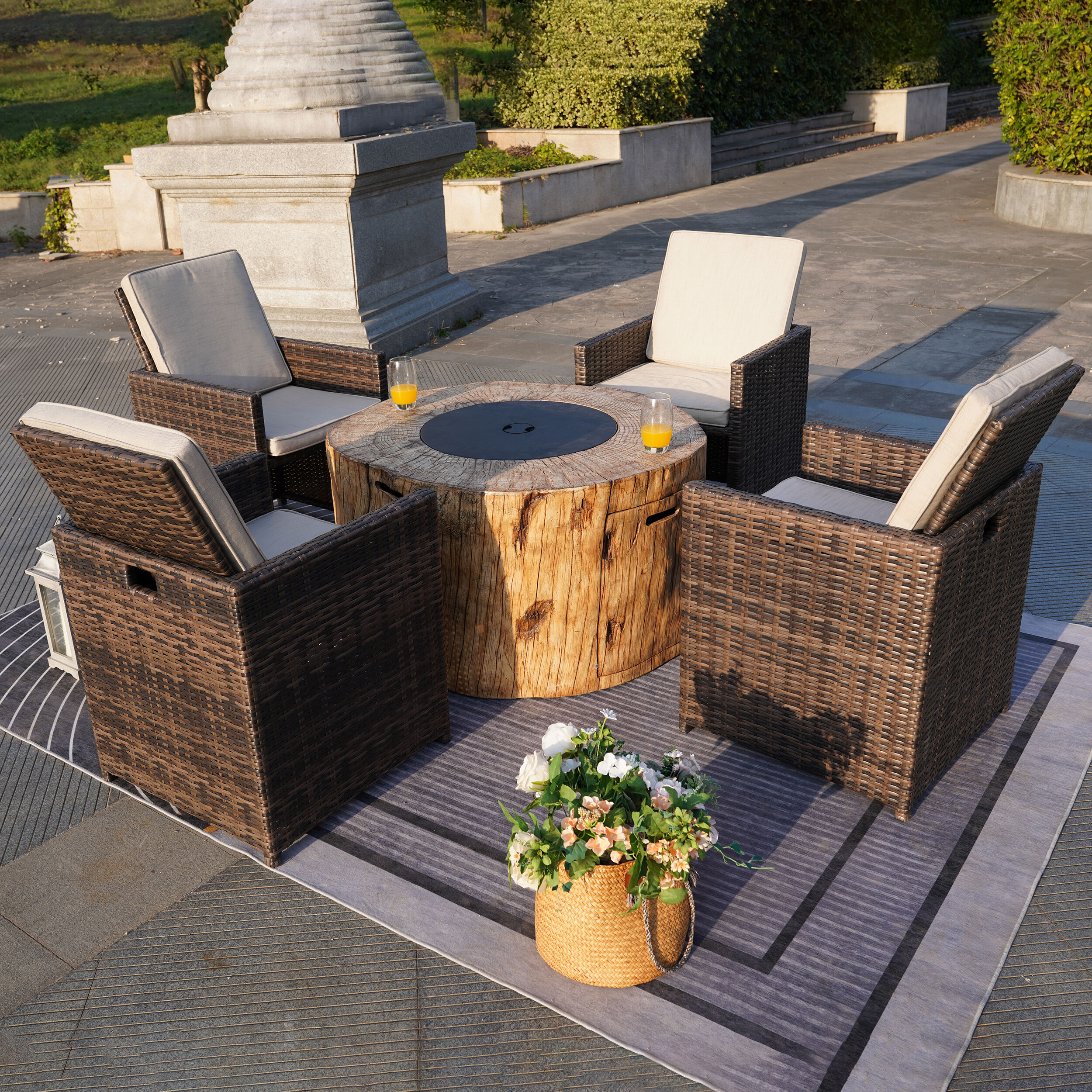 Moda Furnishings MAG-2180-3234B Patio-Conversation-Sets - View #3