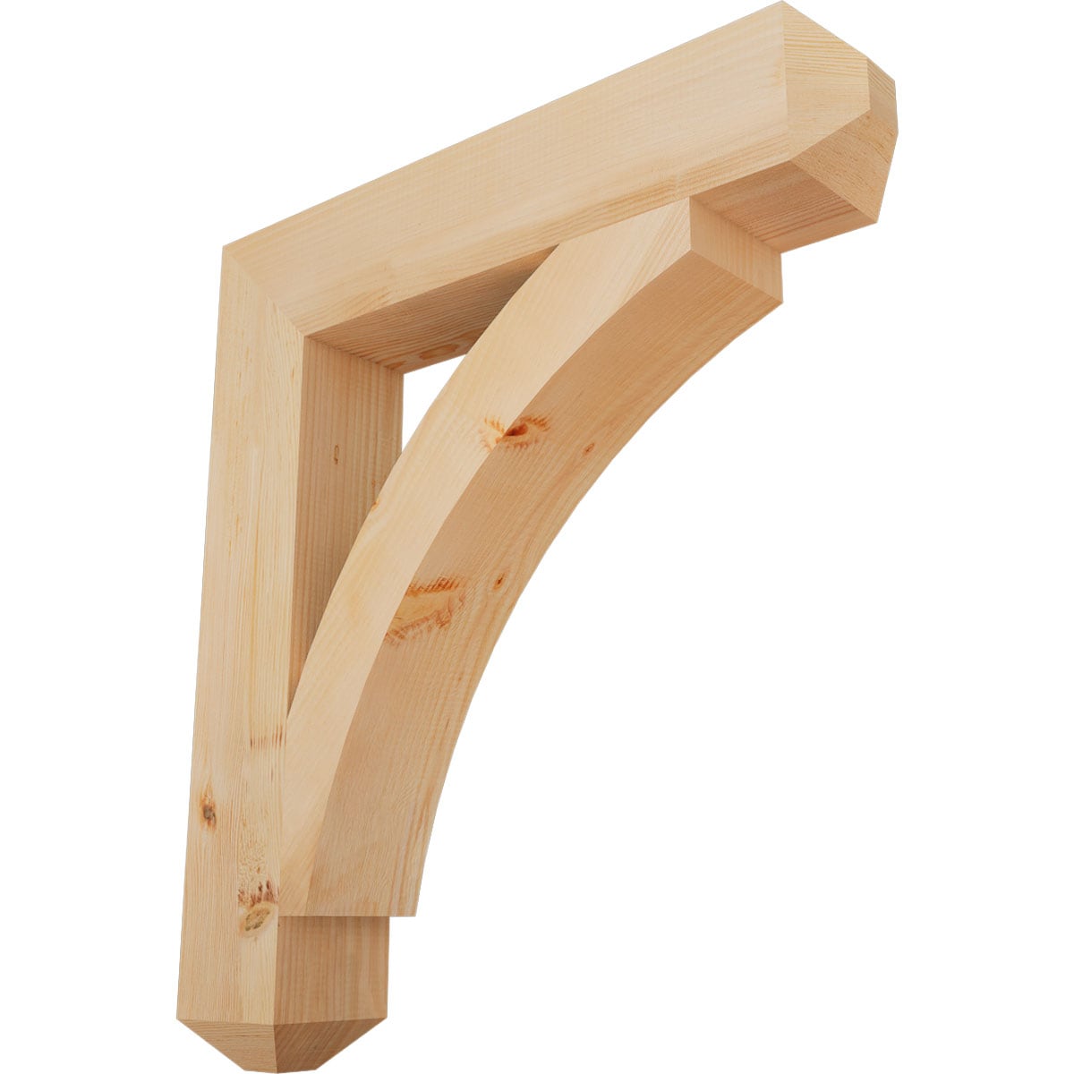 Ekena Millwork BKT06X32X36THR04SDF Thorton craftsman smooth 5-1/2-in x 32-in x 36-in Douglas fir Brown Wood Standard bracket