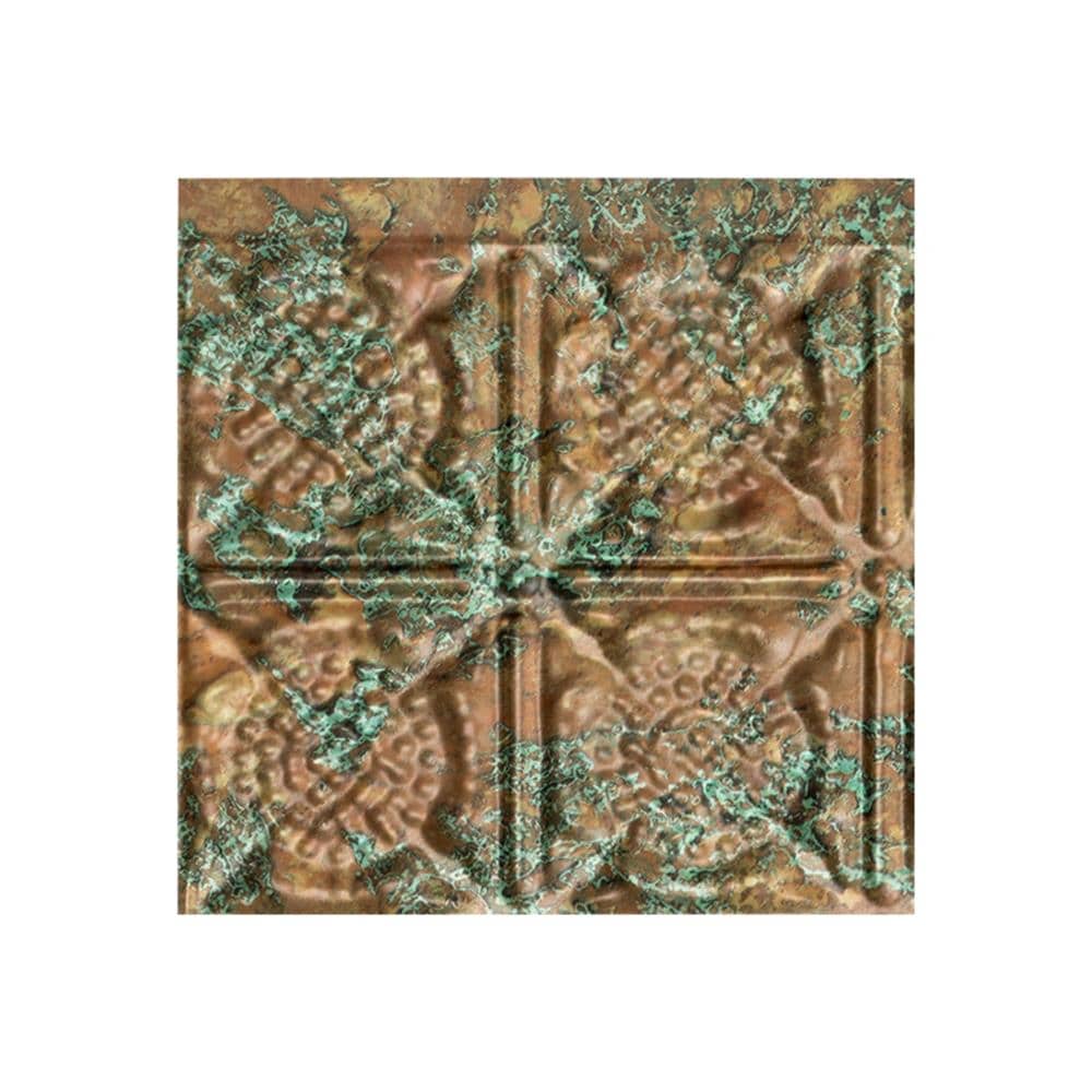 Fasade X5611 Sample 6-in x 6-in Plastic Copper Fantasy Backsplash Panels