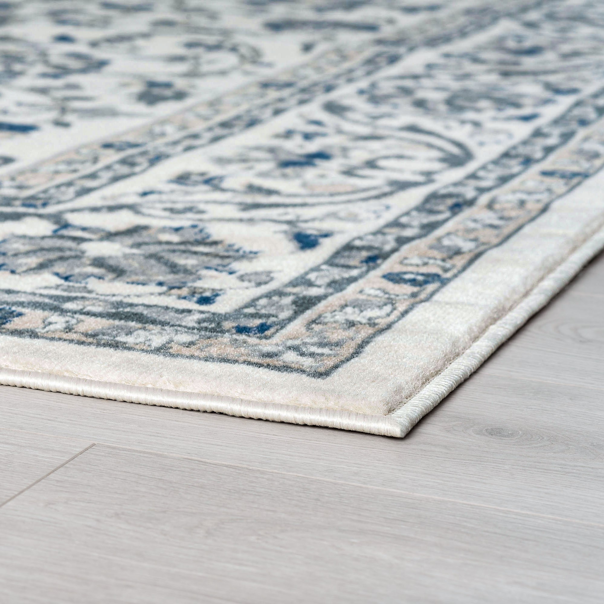 Madison Cream Floral Synthetic 2x3 Rectangular Area Rug