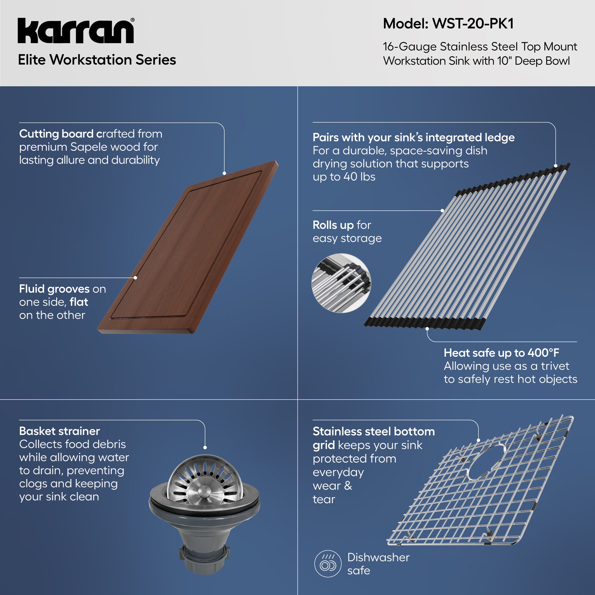 Karran WST-20-PK1 Kitchen-Sinks - View #5