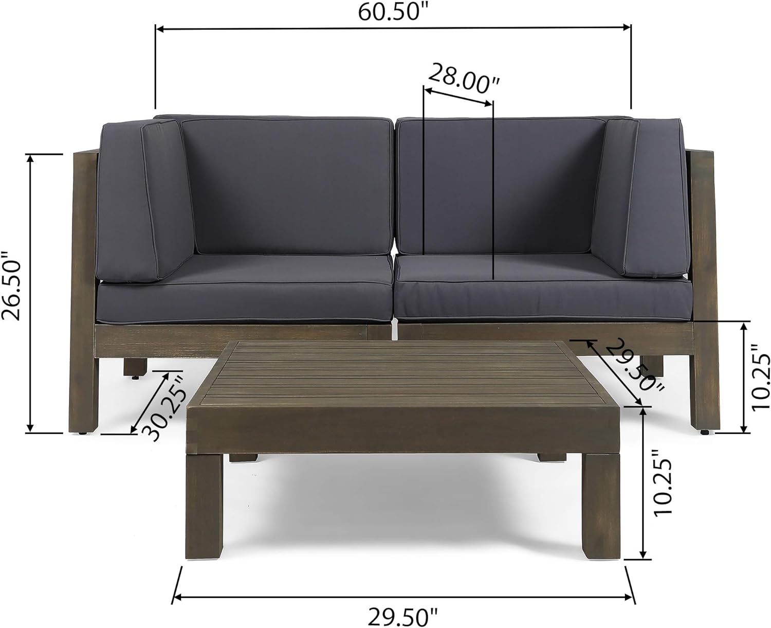 Tenleaf PCS-11-1 Patio-Conversation-Sets - View #6