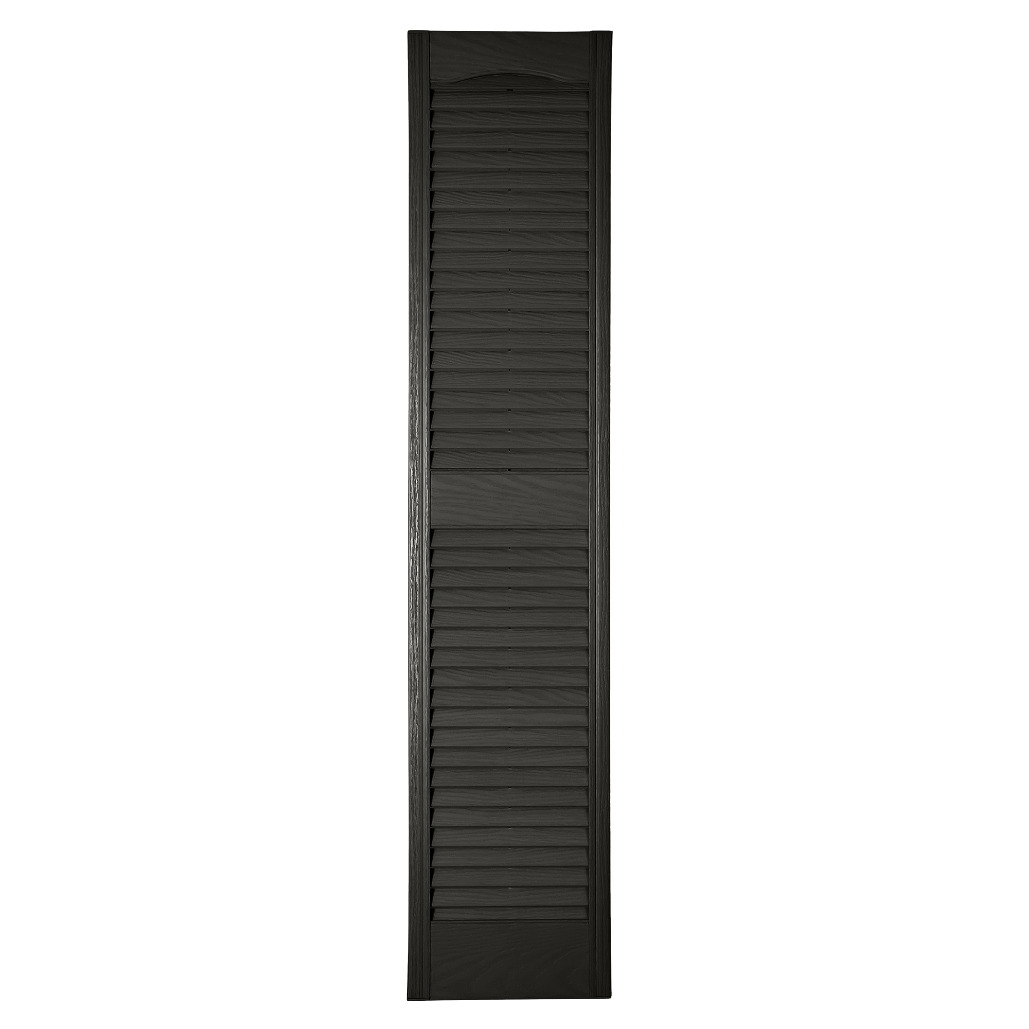 RELIABILT LVRCT1065002 10-in W x 65-in H Black Louvered Polypropylene Exterior Shutters ( 2 -Pack )