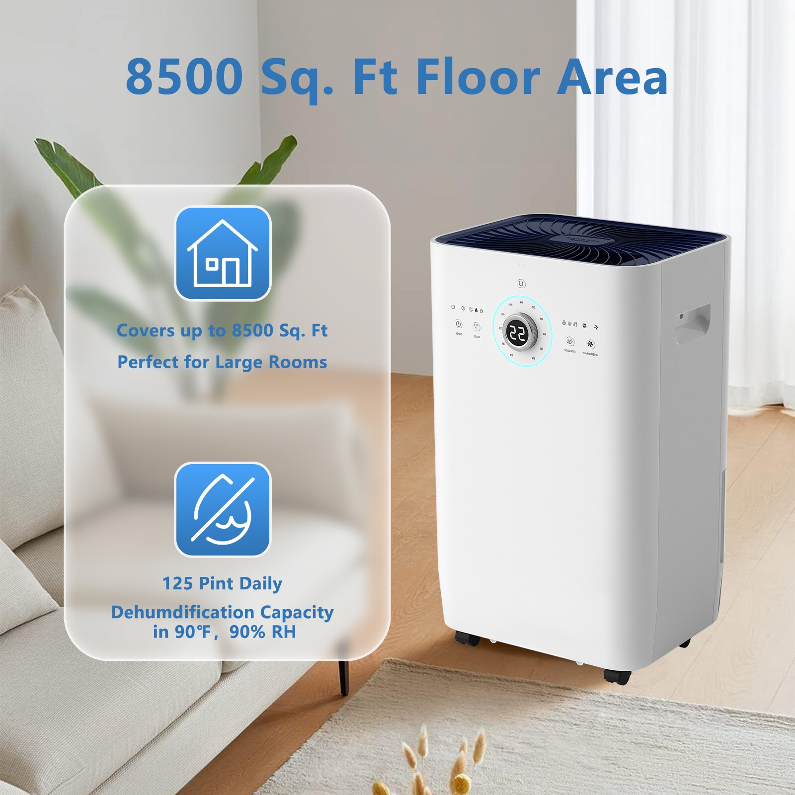 BLACK+DECKER 20-Pint 2-Speed Dehumidifier ENERGY STAR (For Rooms 1001- 1500  sq ft) in the Dehumidifiers department at