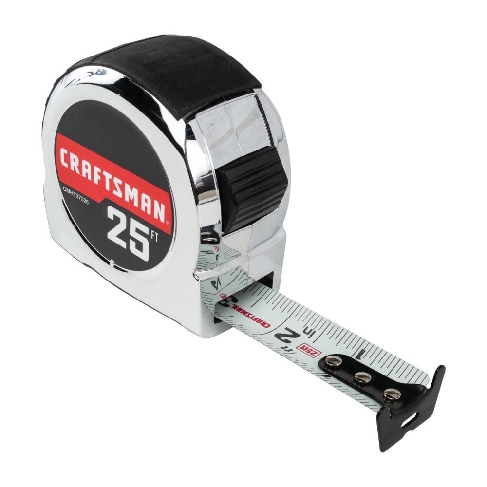 CRAFTSMAN CHROME 25-ft Tape Measure in the Tape Measures department at