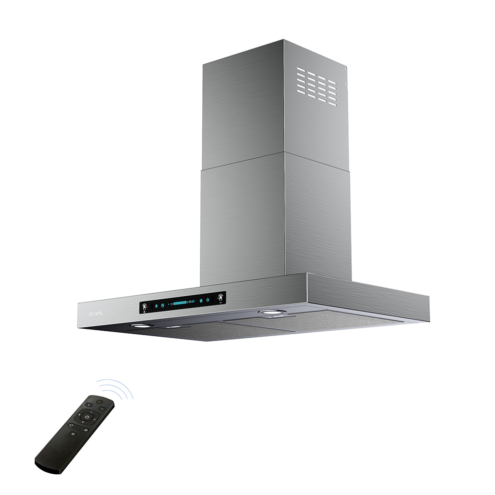 IKTCH 36-in 900-CFM Ducted Stainless Steel Wall-Mounted Range Hood with Charcoal Filter | P0436