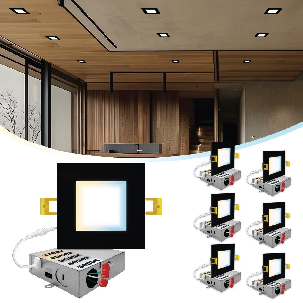 NUWATT P-SQDL-4-9W5CT-BLK6 Led-Retrofit-Downlight - View #2