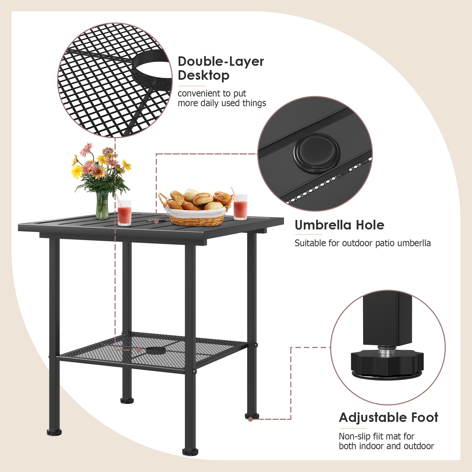 FUFU&GAGA LJY-KF200145-02 Patio-Tables - View #10