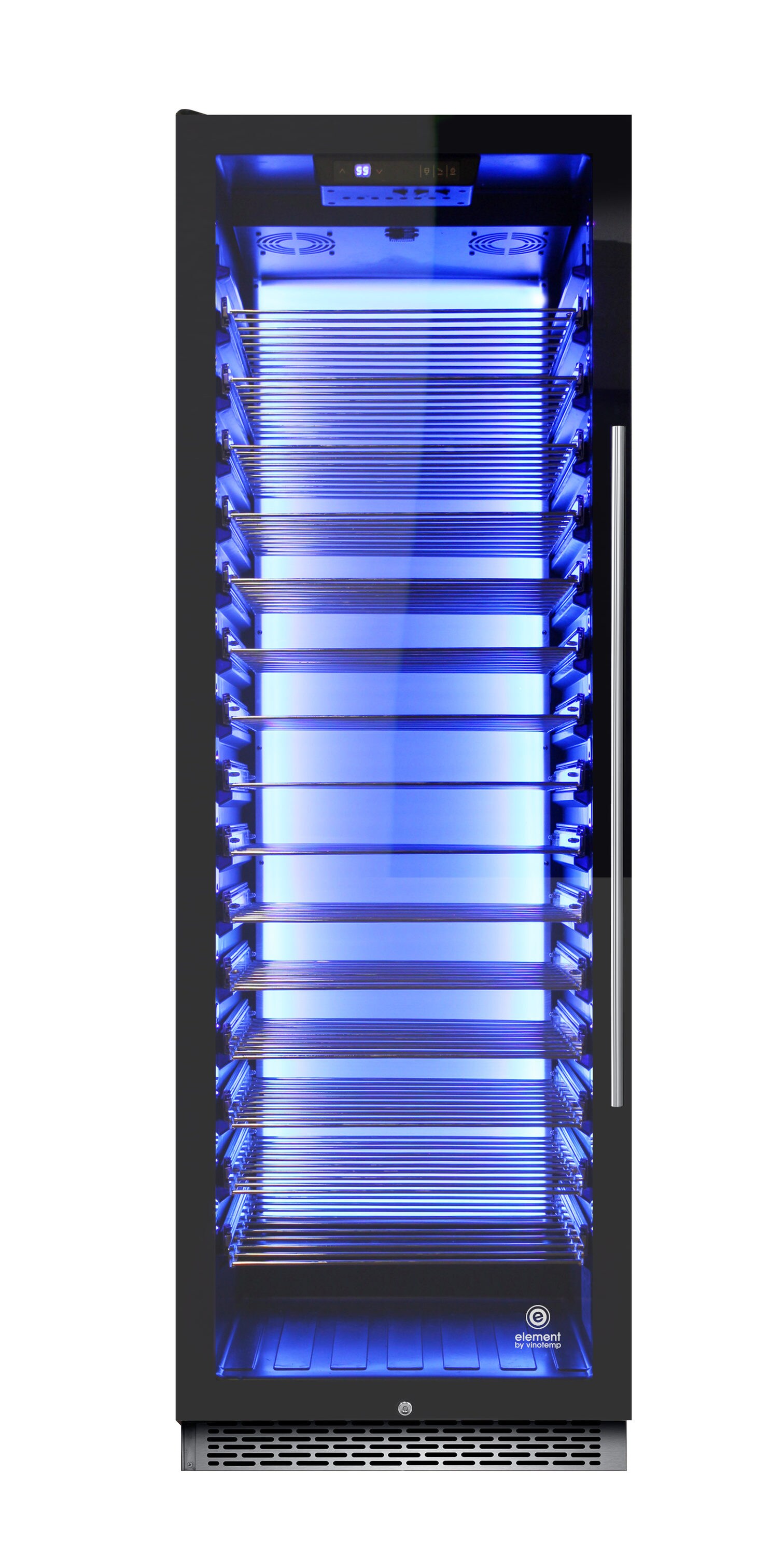 Vinotemp EL-168COMM-L 23.88-in W 141 -Bottles Black Built-in/Freestanding Indoor Wine Cooler
