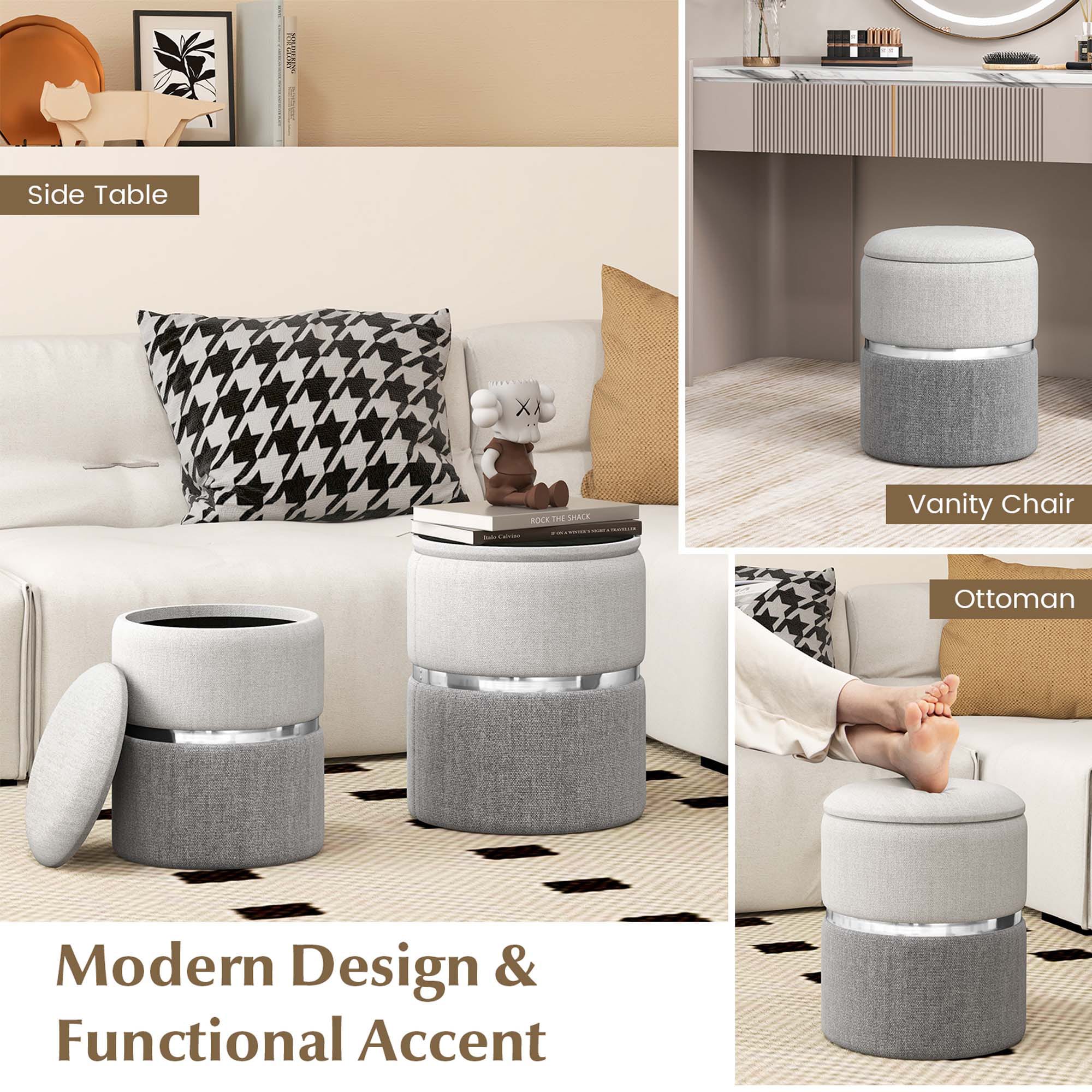 Costway HCST00727 Indoor-Ottomans - View #3