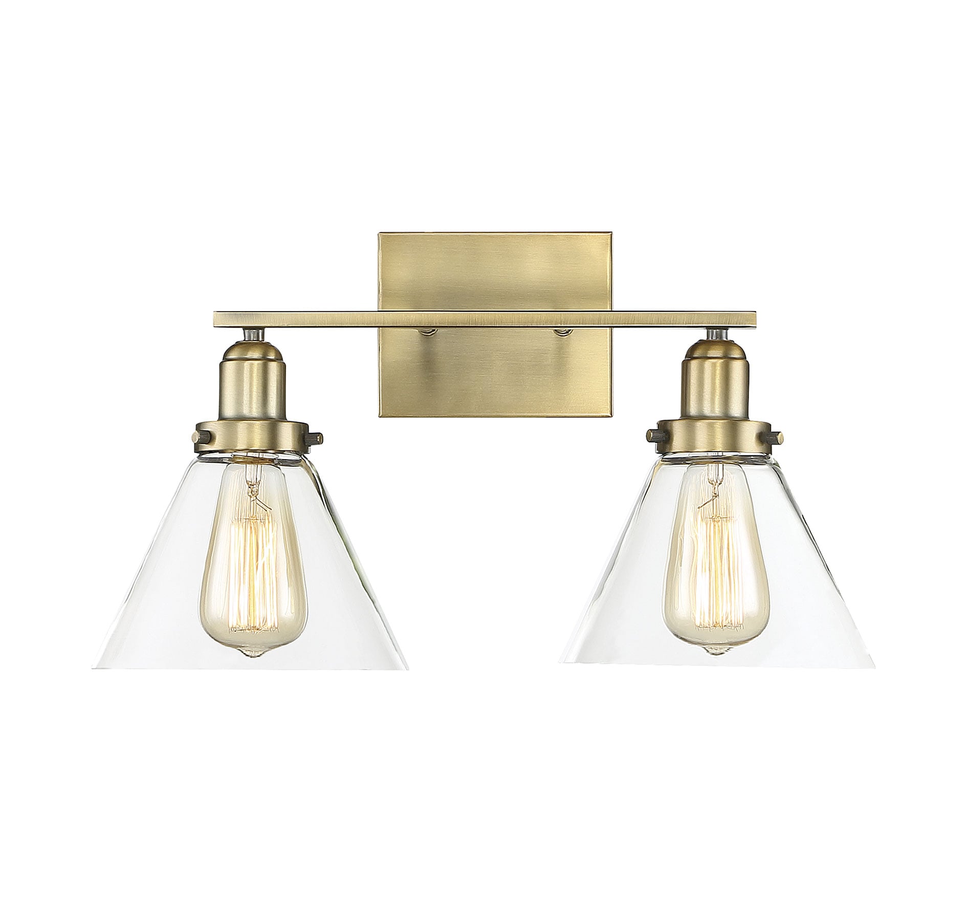 Savoy House Drake 2 - Light Vanity in Warm Brass