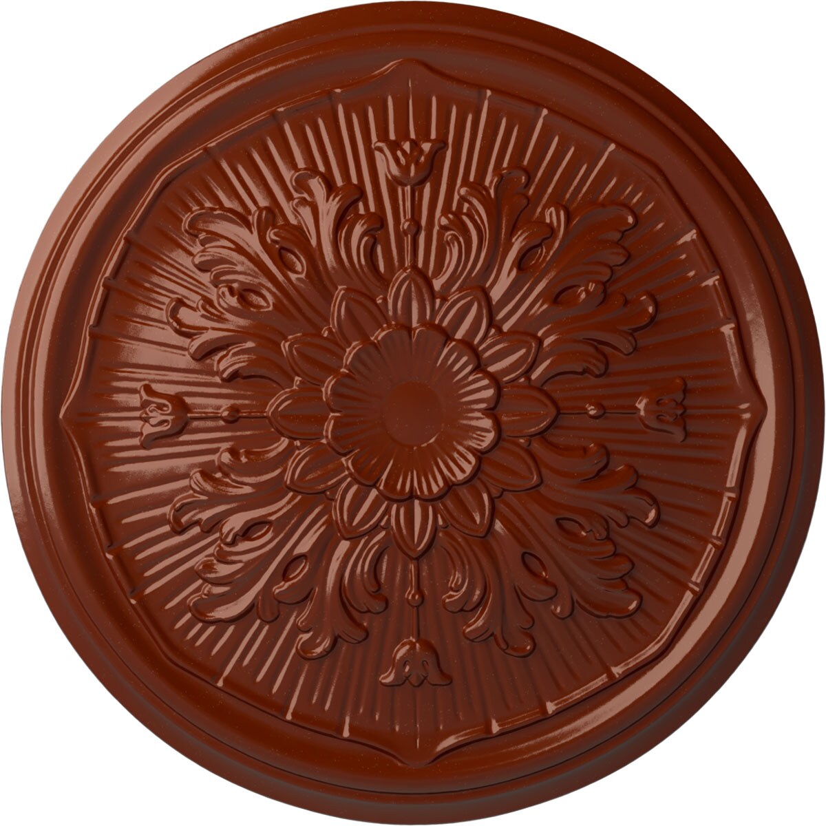 Ekena Millwork CM16LUFIF Luton 15.75-in W x 15.75-in L Painted Firebrick Polyurethane Whole Ceiling Medallion