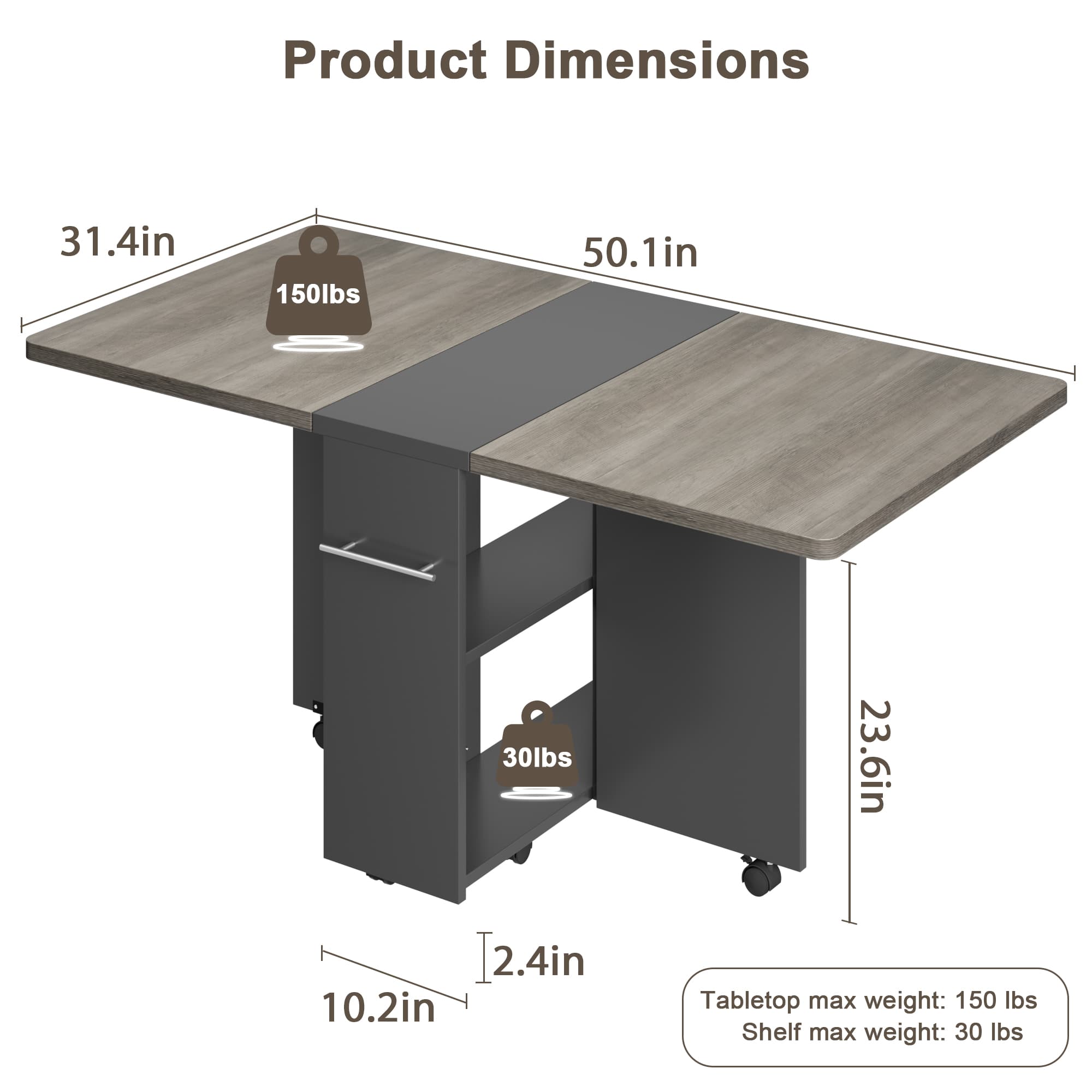 IdealHouse WEHHZ-H6244TXW955W Dining-Tables - View #5