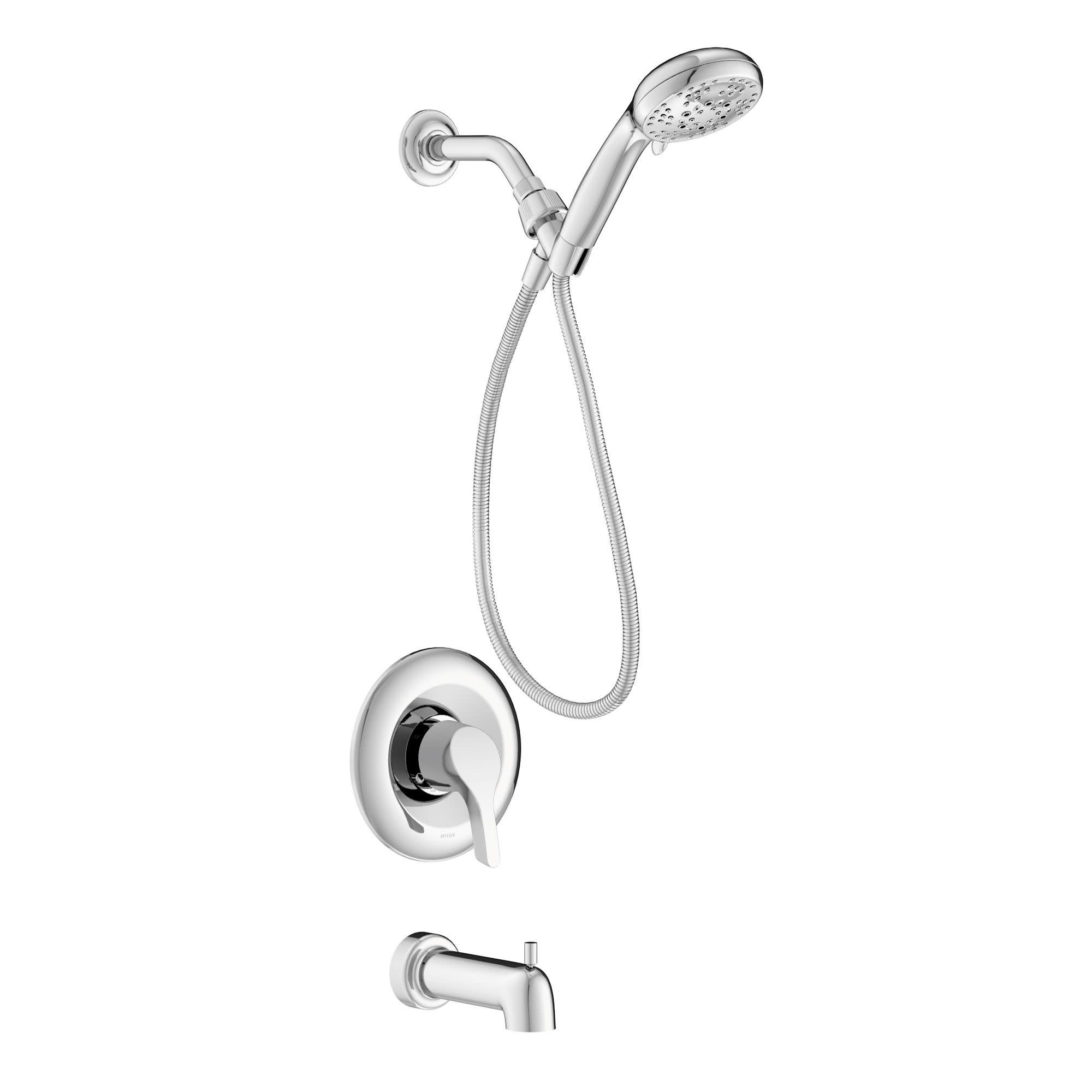 Moen 82733 Yorkshire Chrome 1-handle Multi-function 4.8-Inches Round Bathtub and shower Faucet with Valve
